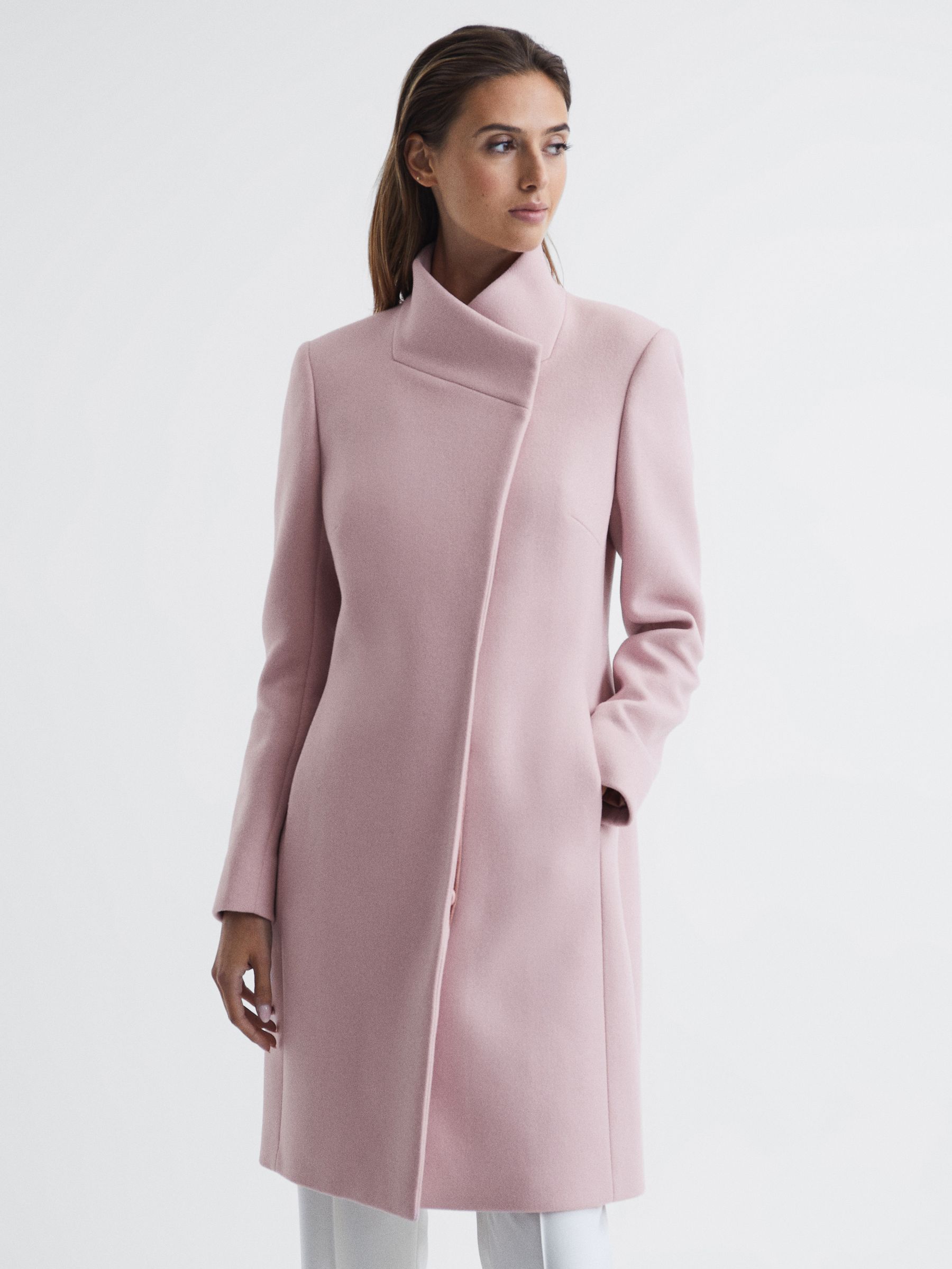 Reiss pink coat deals