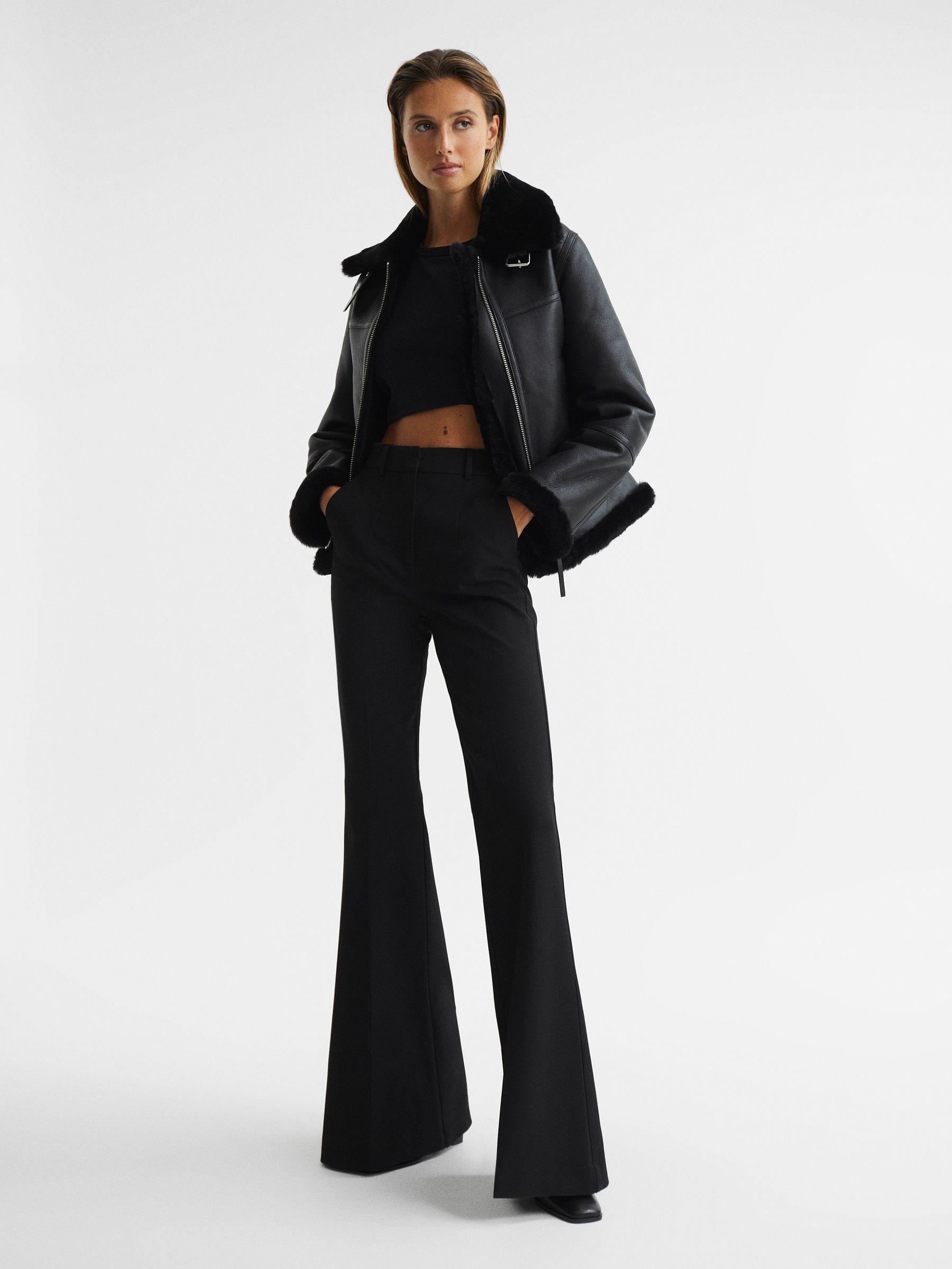 Reiss aviator jacket sales