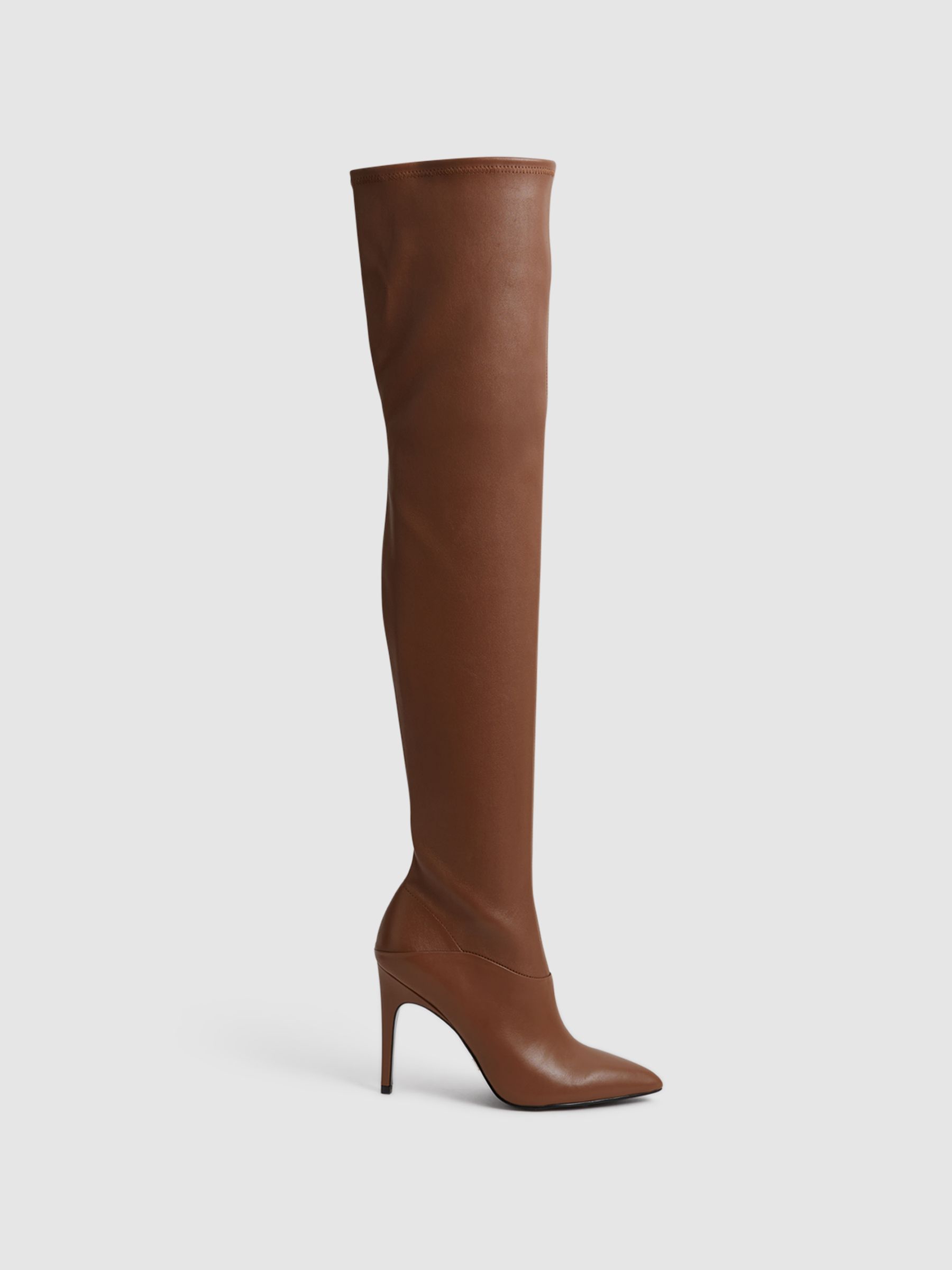 Tan over knee high boots clearance