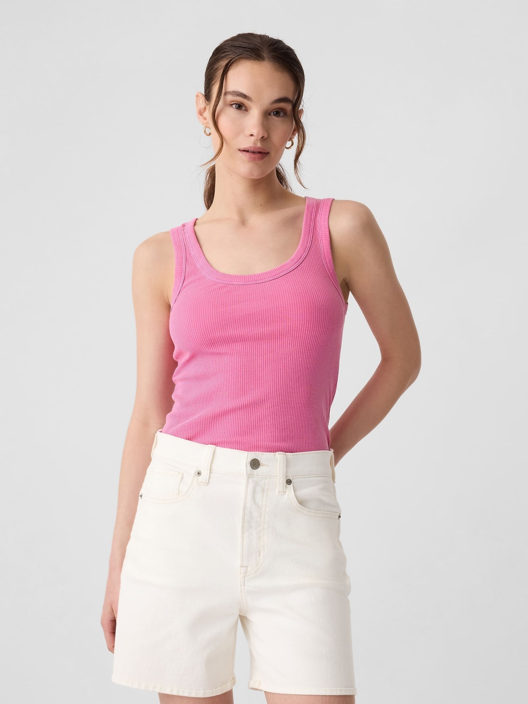Pink sleeveless vest hot sale