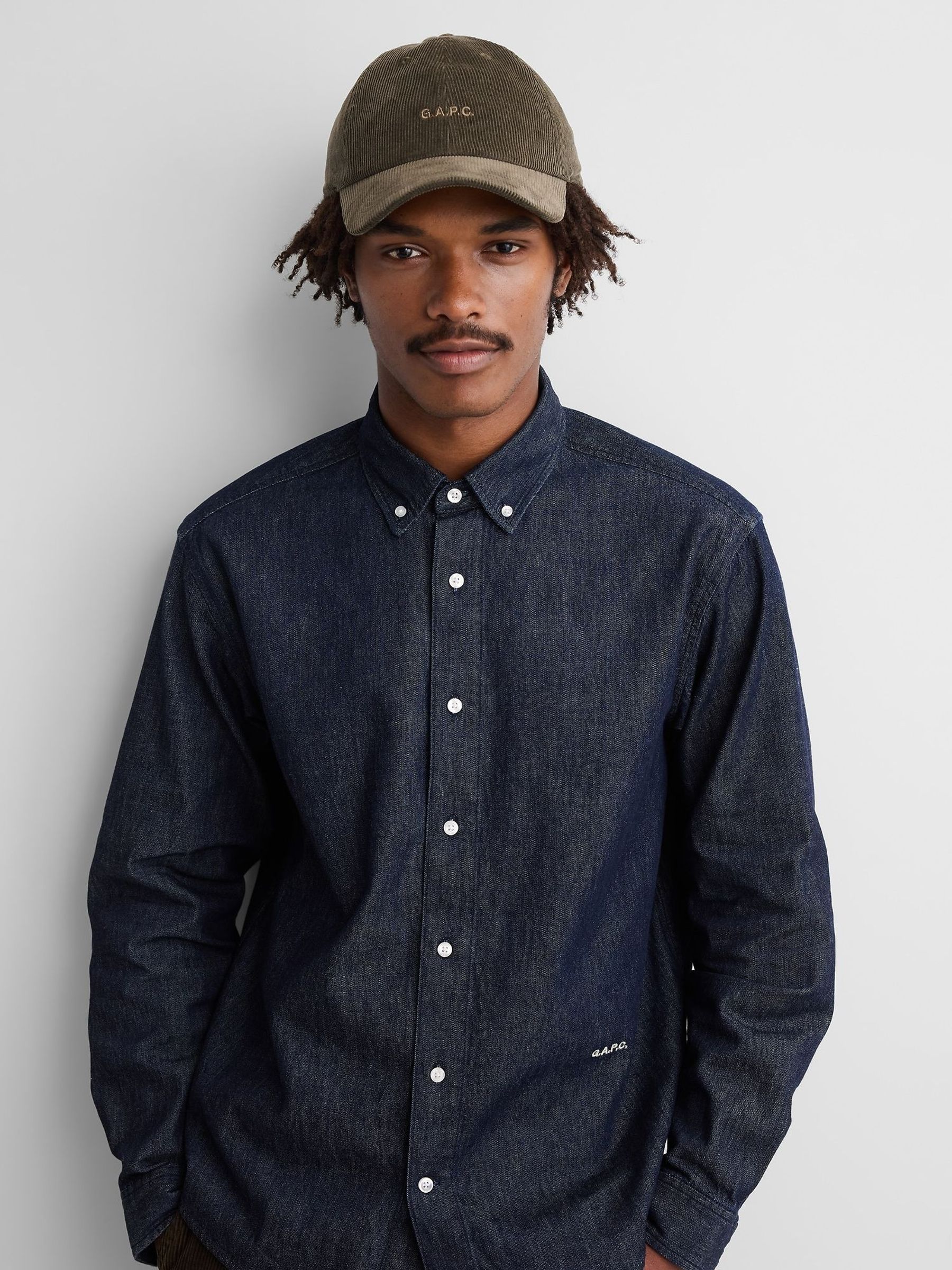 Gap x A.P.C. Green - Regular Logo Corduroy Baseball Cap