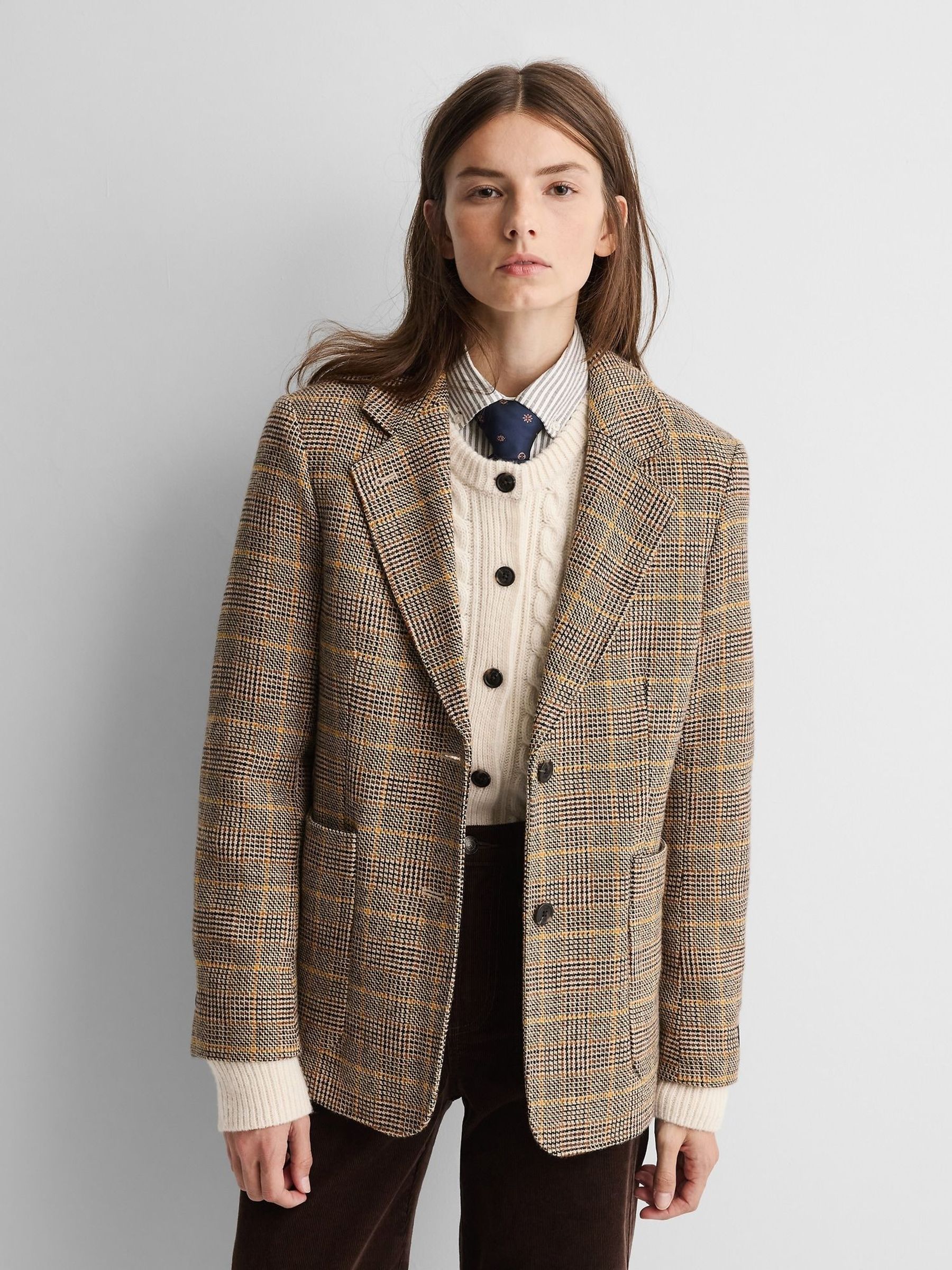 Gap x A.P.C. Brown - Wool-blend Relaxed Blazer