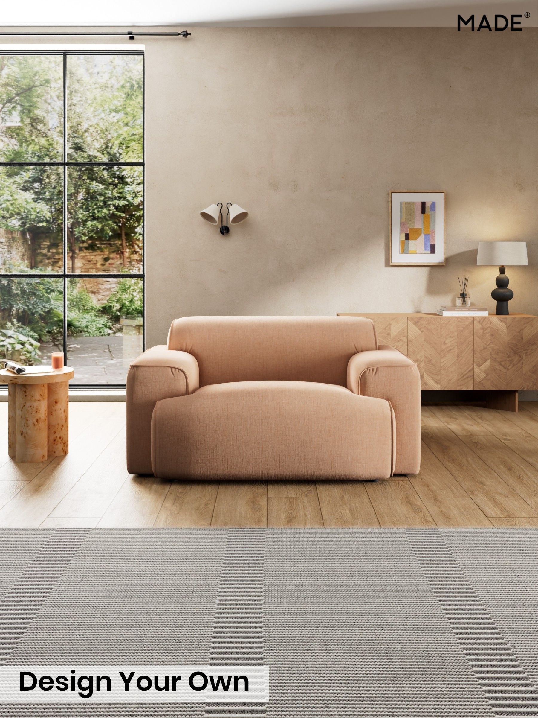 Etched Chenille/Soft Apricot Orange - Avalon By Made