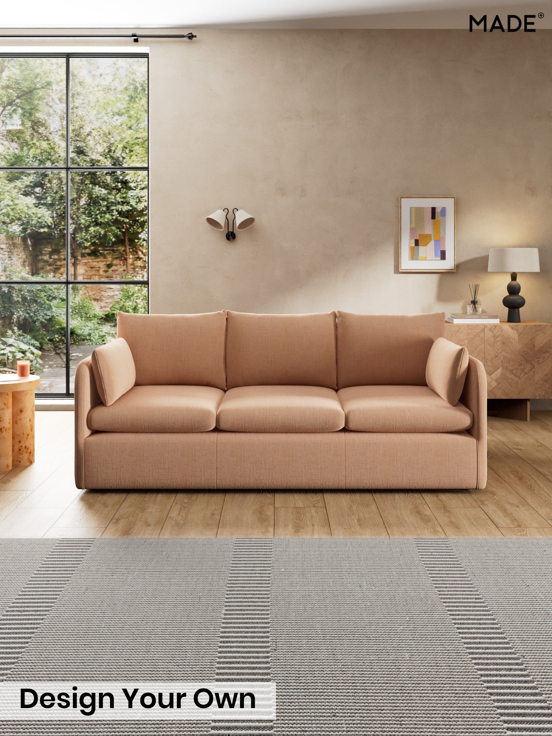 Etched Chenille/Soft Apricot Orange - Jackson By Made