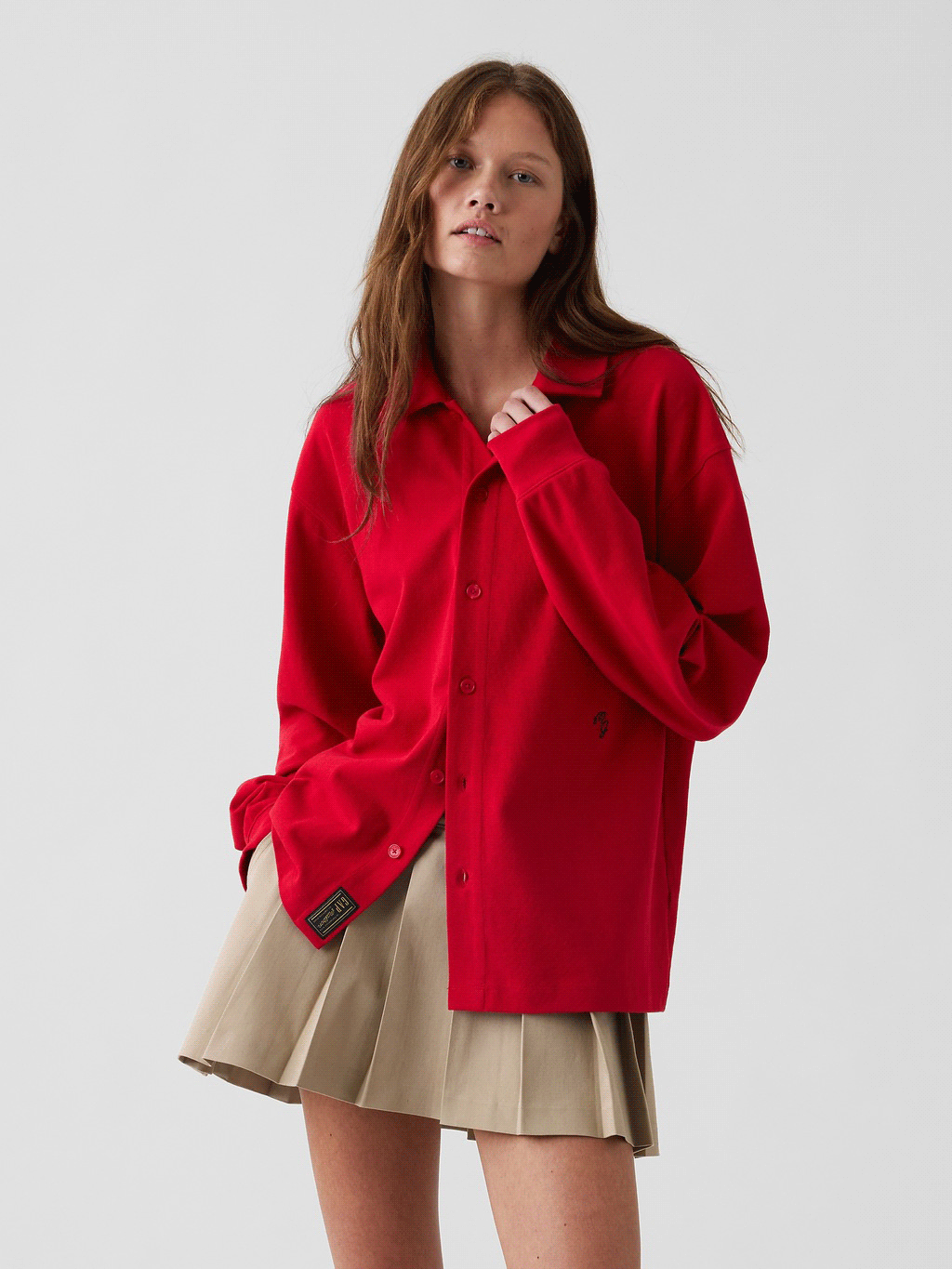 Gap x Malbon Red - Regular Pique Polo Overshirt
