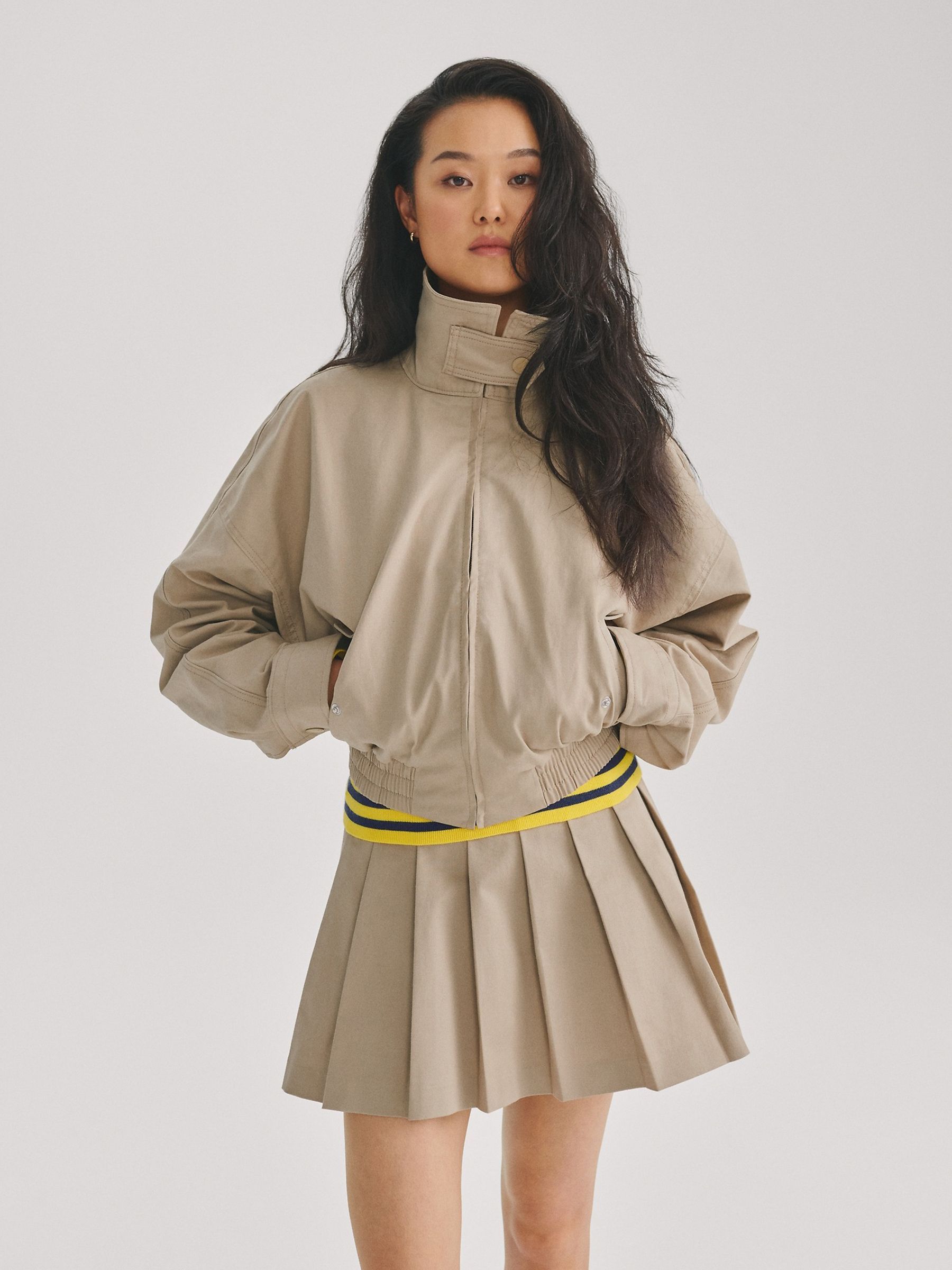 Gap x Malbon Beige - Twill Bomber Jacket