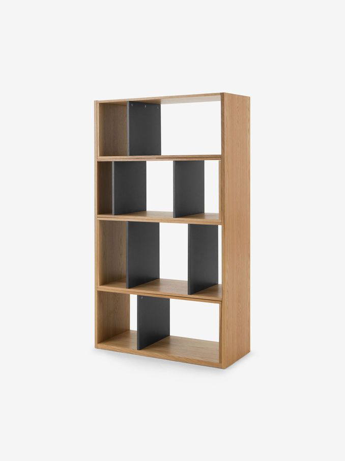 Kya Shelving Unit in Oak and Grey (112557) | £599