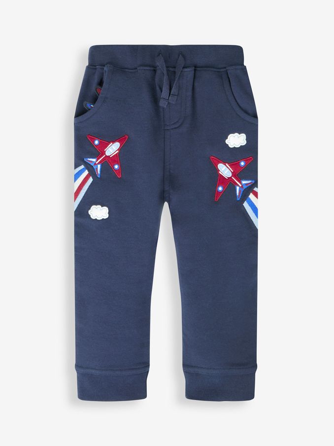 Navy Blue Red Arrows - Red Arrows Appliqué With Pet In Pocket Joggers