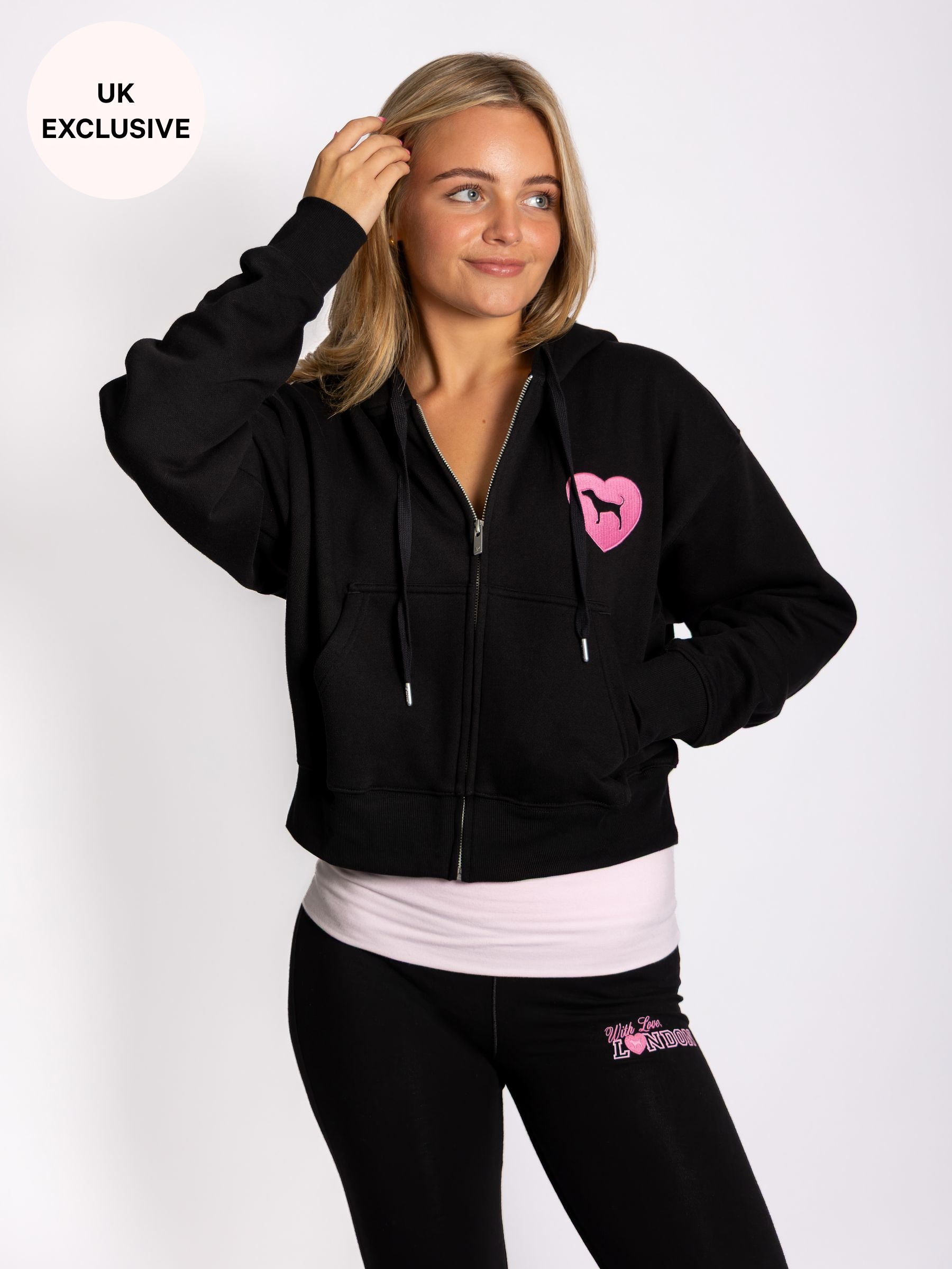 Black London - Shrunken Full Zip Hoodie