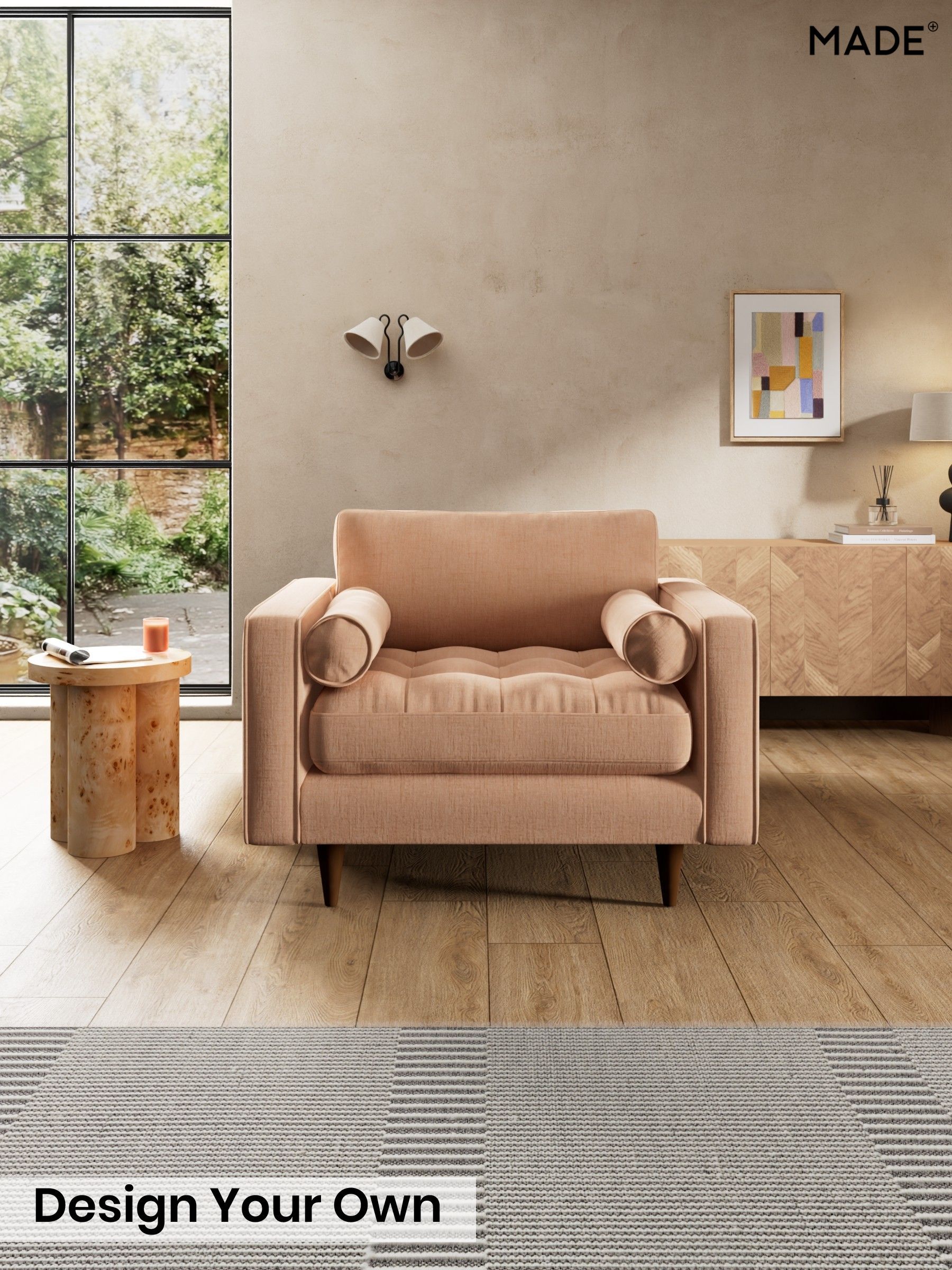 Etched Chenille/Soft Apricot Orange - Scott By Made