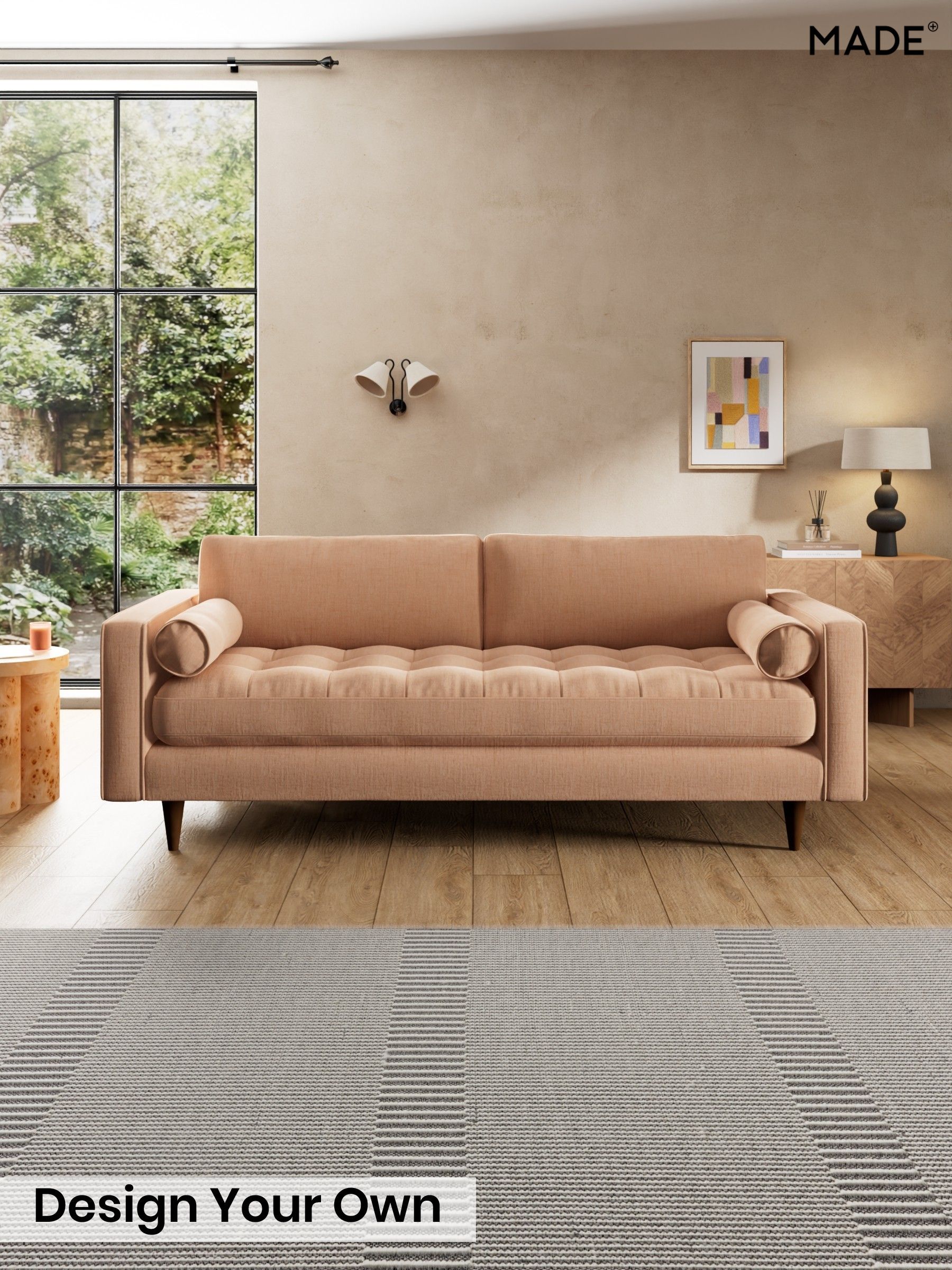 Etched Chenille/Soft Apricot Orange - Scott By Made