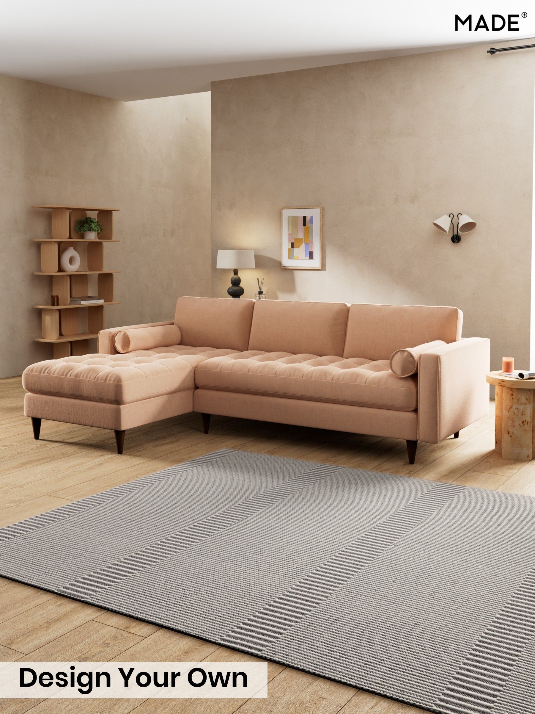 Etched Chenille/Soft Apricot Orange - Scott By Made