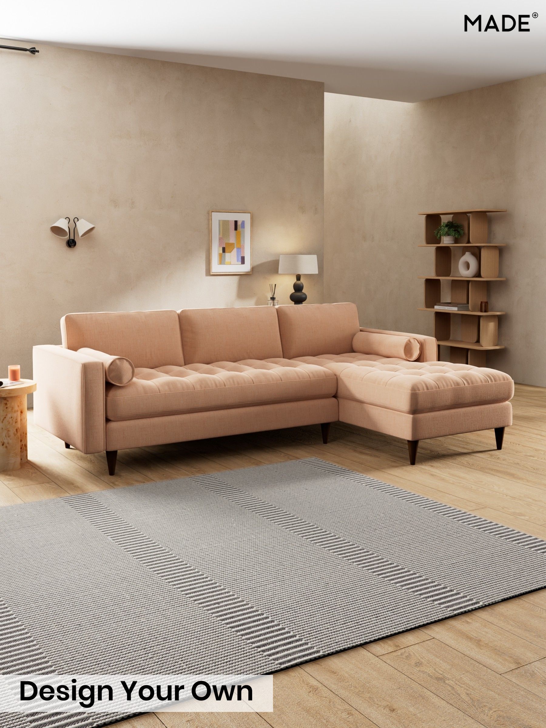 Etched Chenille/Soft Apricot Orange - Scott By Made