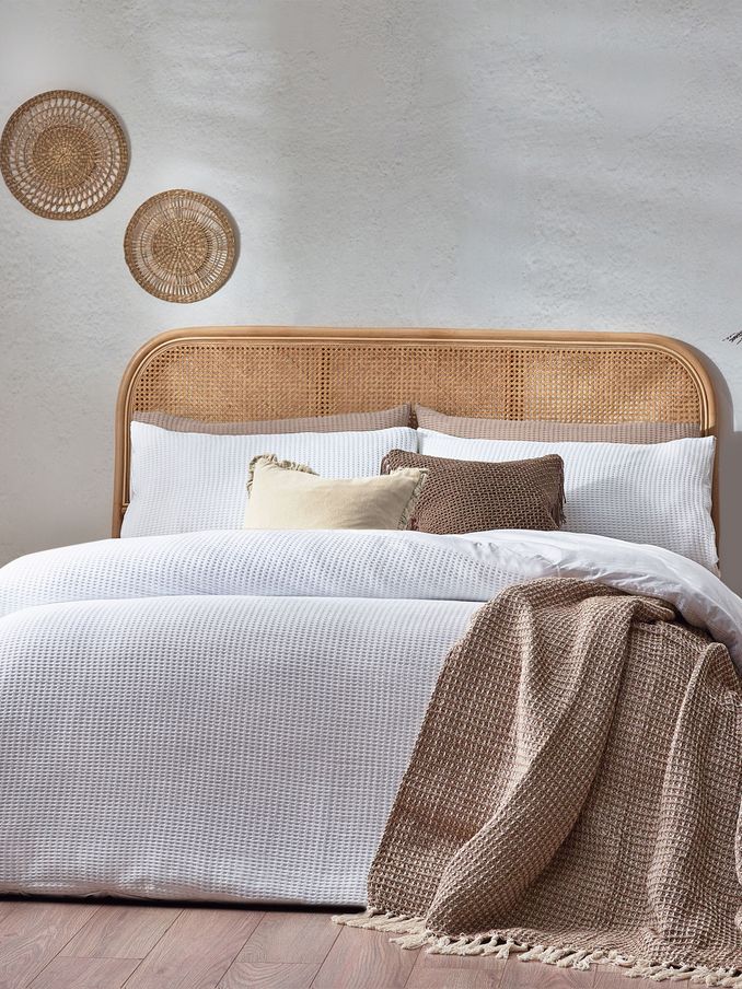 Yard White Chunky Waffle 100% Cotton Duvet Cover Set (122584) | £46 - £92