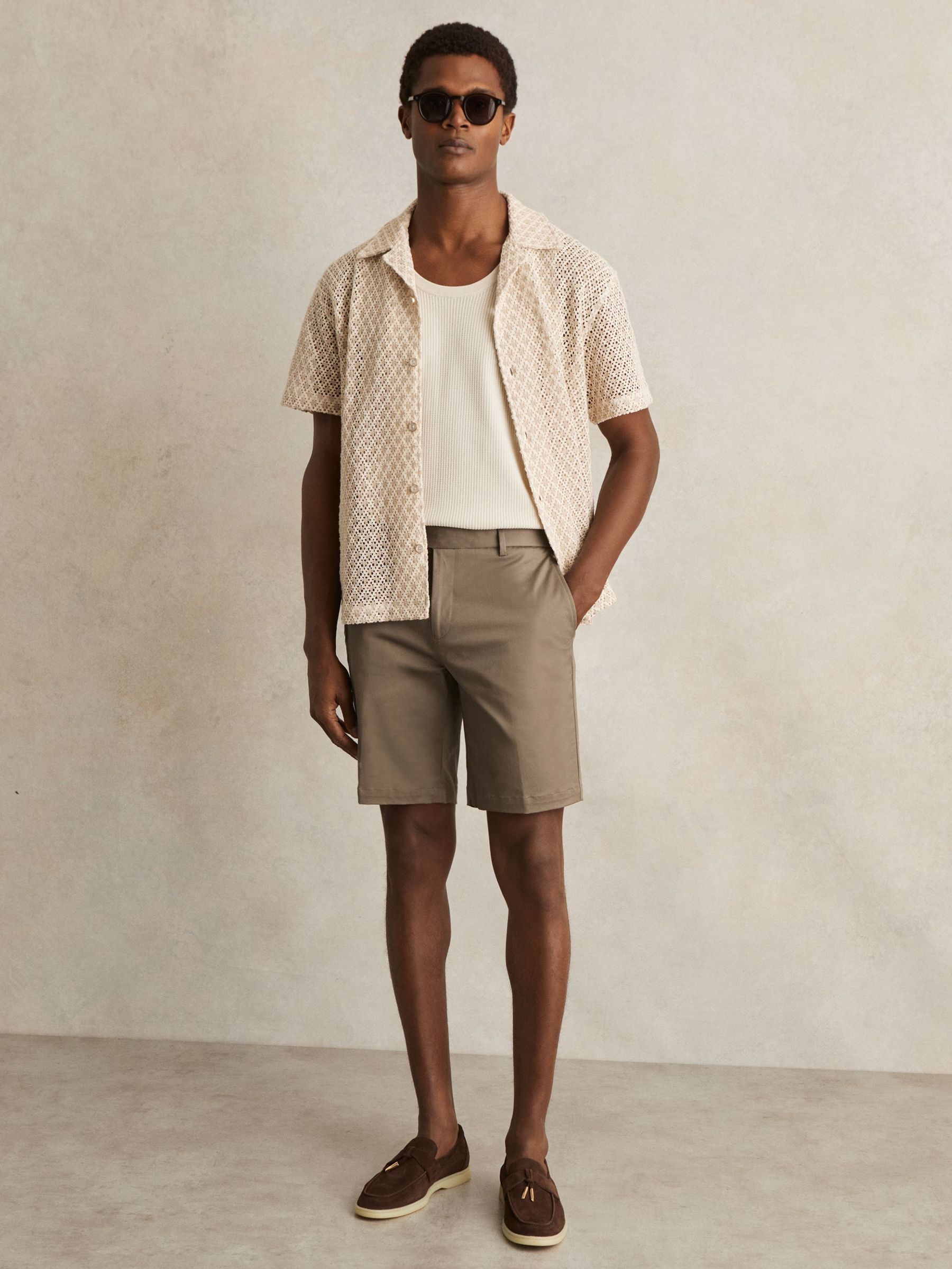 Cotton Chino Shorts With shorts in Taupe (126096) | £52