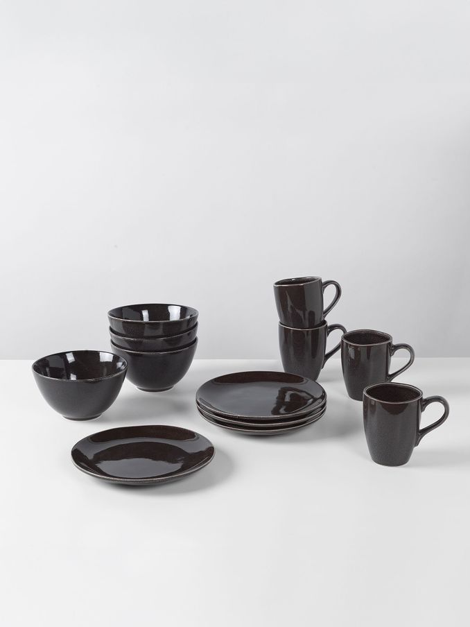 Broste Copenhagen 12 Piece Black Nordic Breakfast Set (133342) | £149