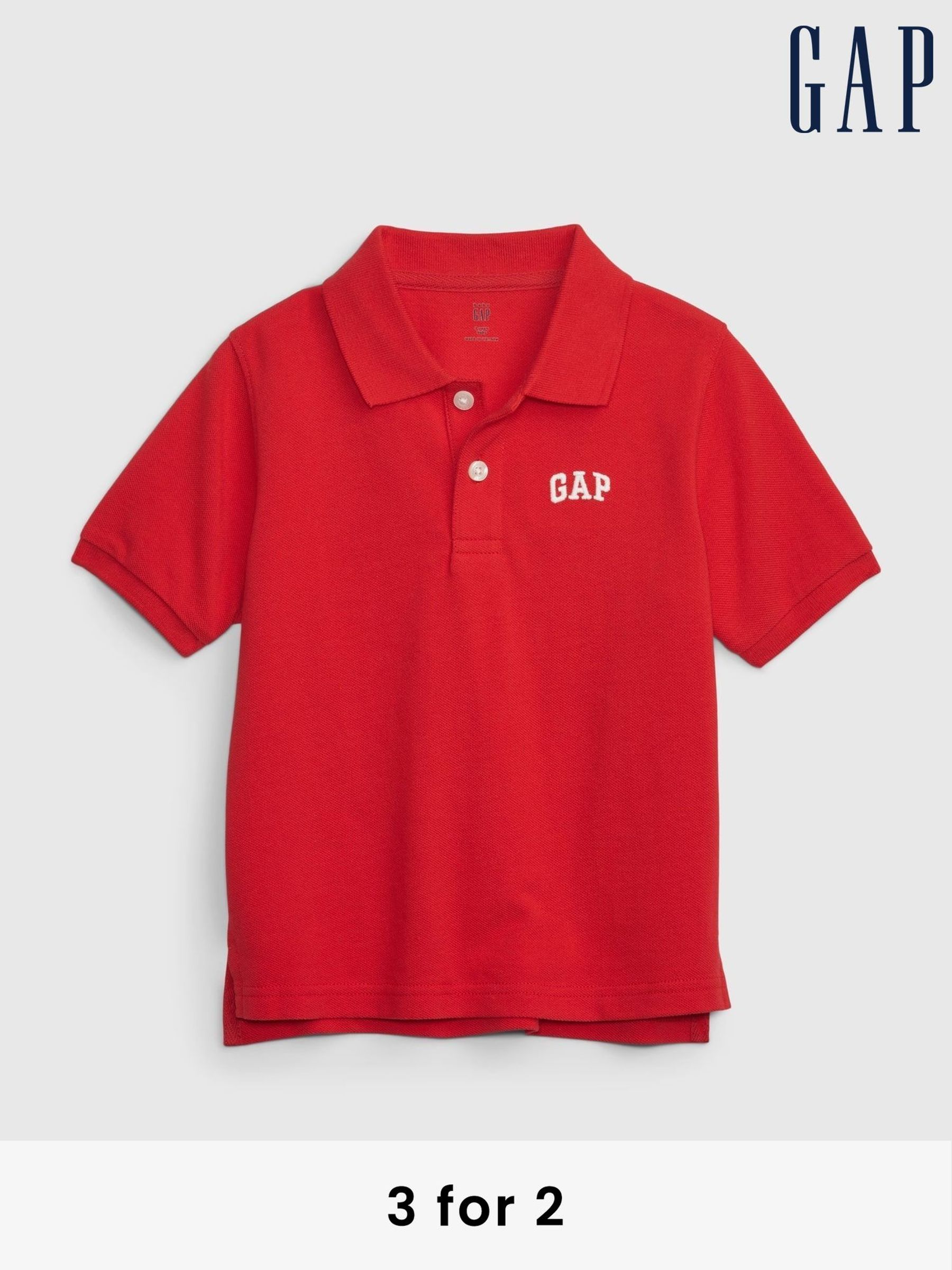 Red Logo Pique Short Sleeve Polo Shirt (Newborn-5yrs) (137916) | £10