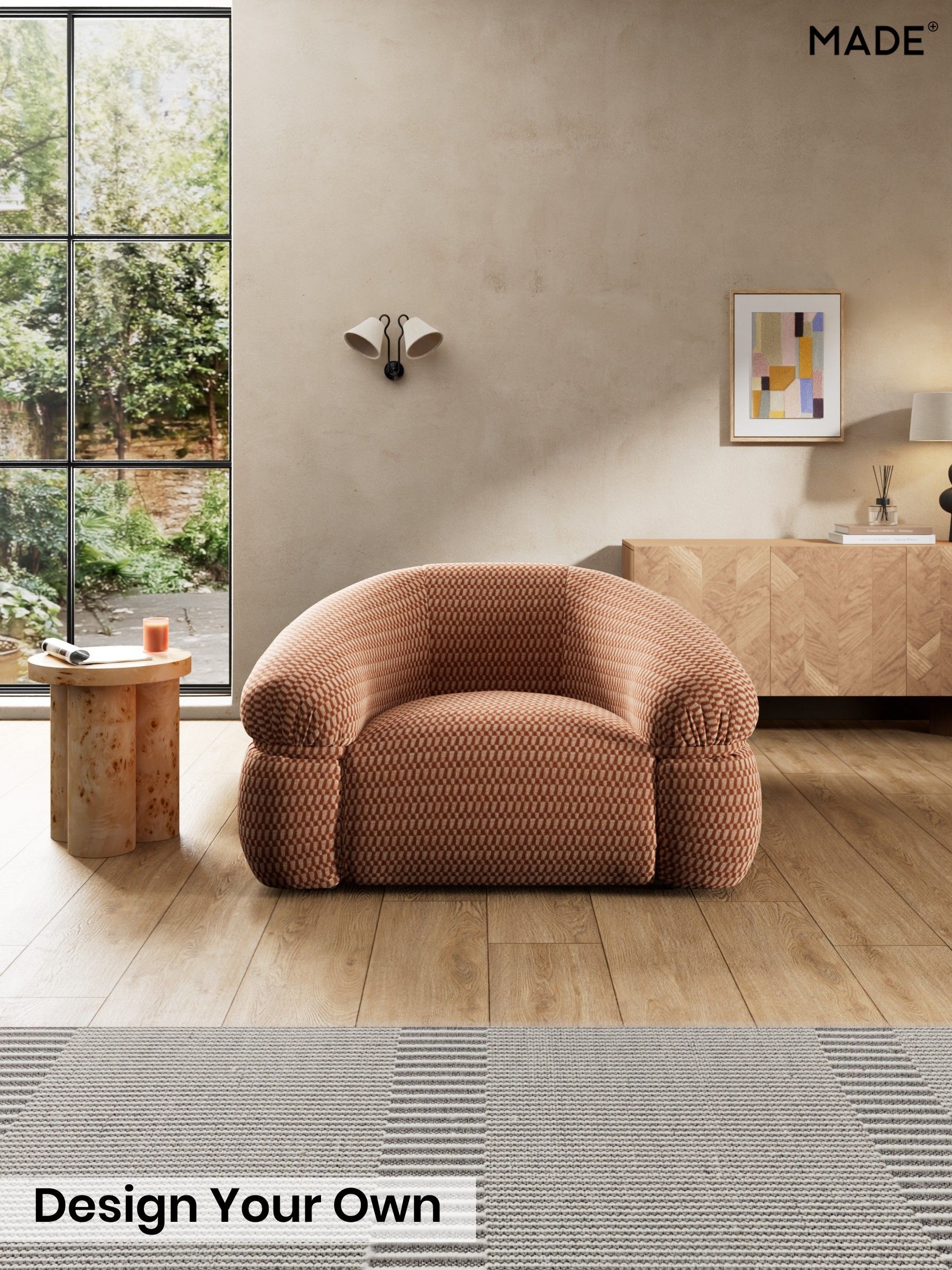 Lanzo Plush Weave/Rust Orange - Soma By Made