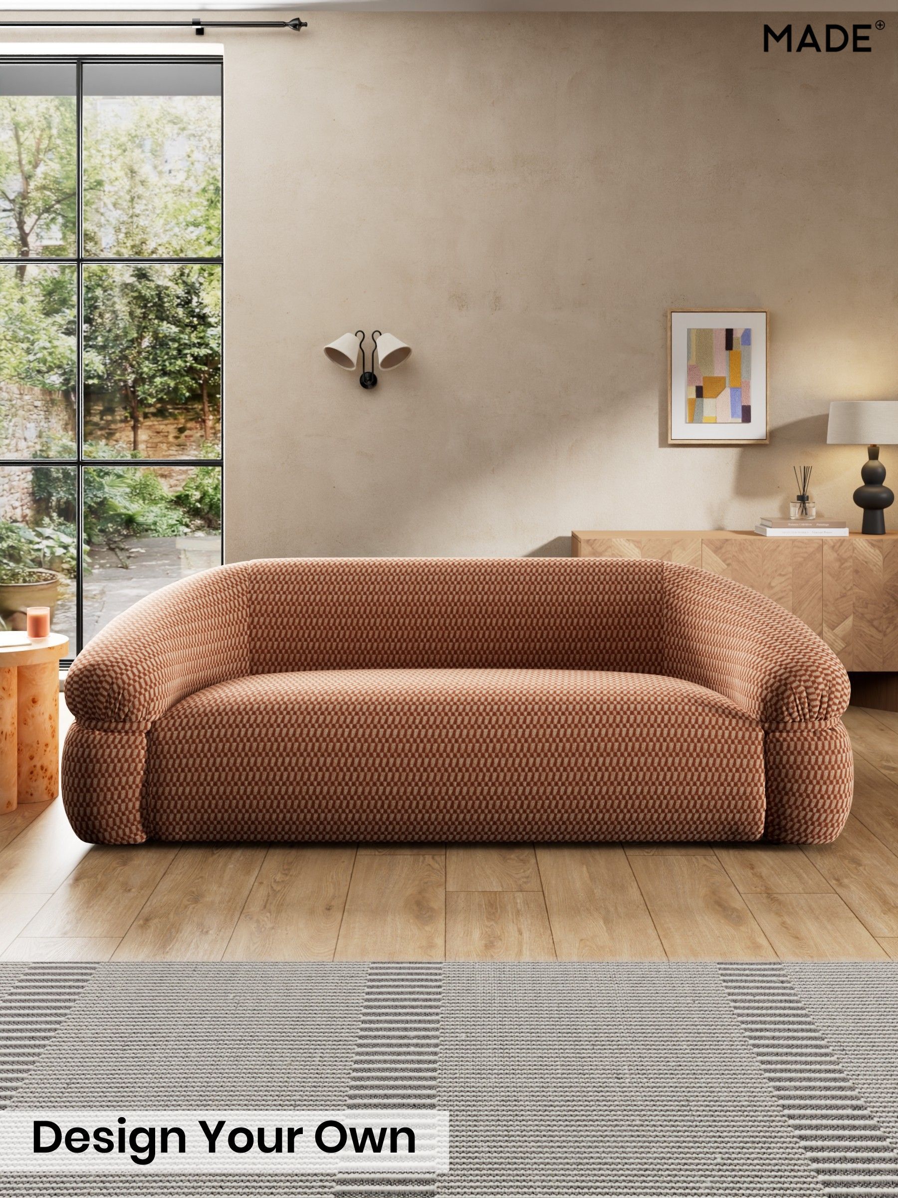 Lanzo Plush Weave/Rust Orange - Soma By Made