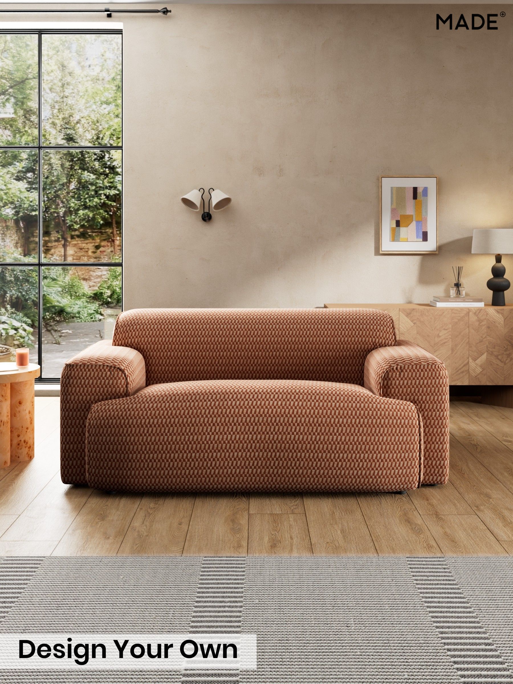 Lanzo Plush Weave/Rust Orange - Avalon By Made