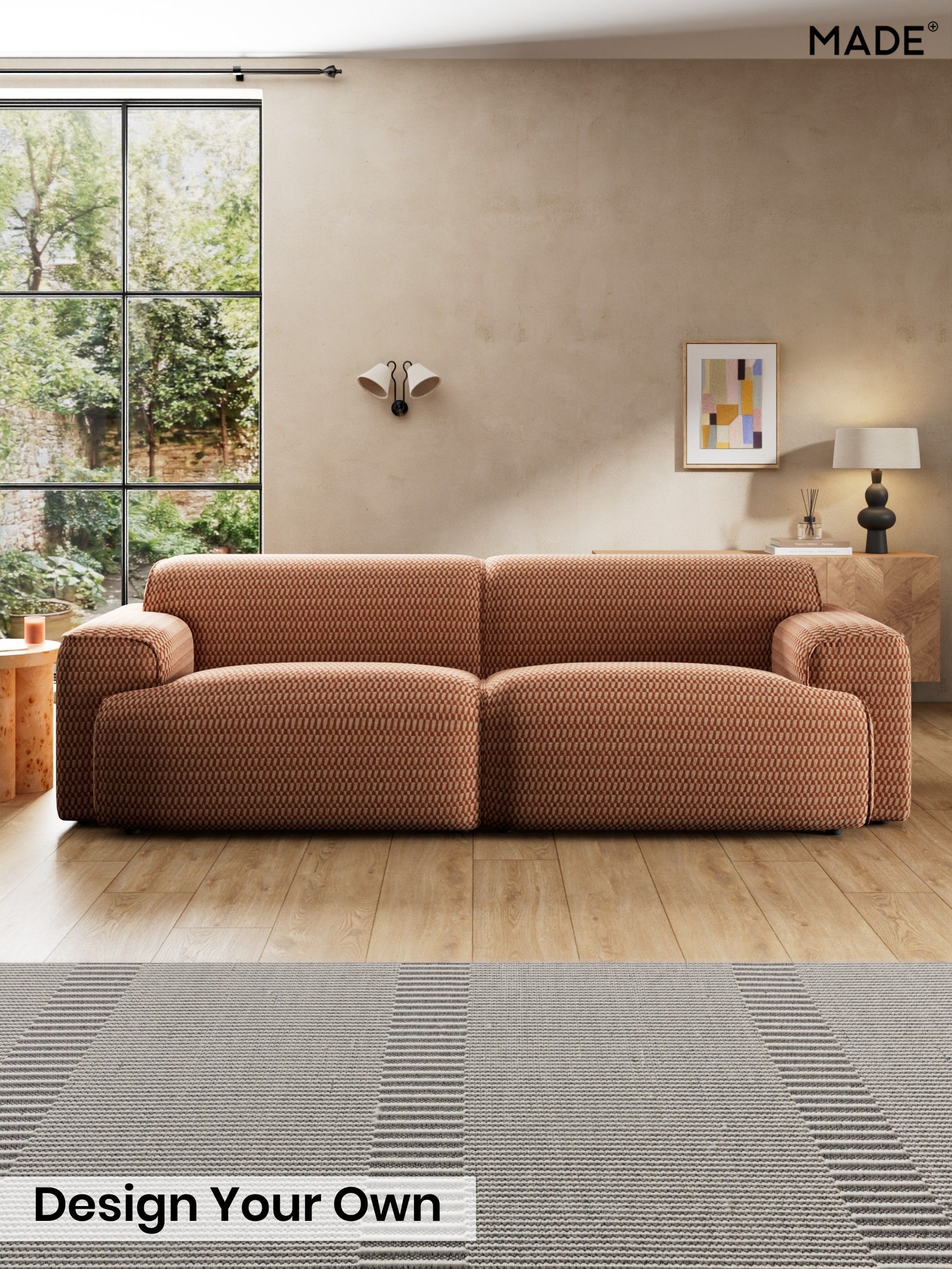 Lanzo Plush Weave/Rust Orange - Avalon By Made