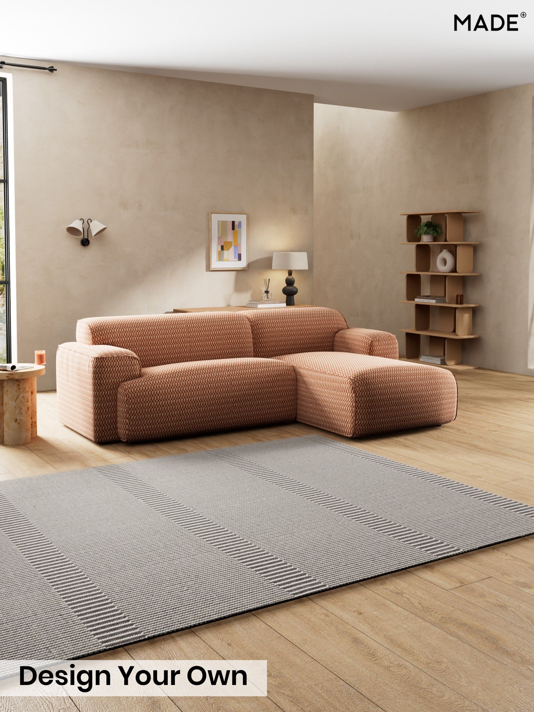 Lanzo Plush Weave/Rust Orange - Avalon By Made