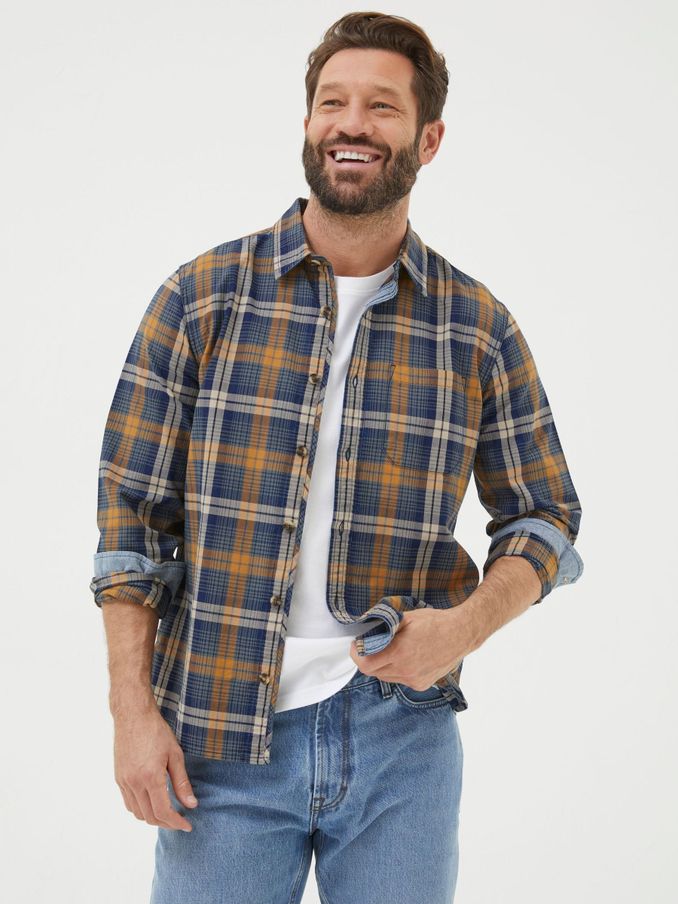 Bonby Blue Indigo Check Shirt (146962) | £22