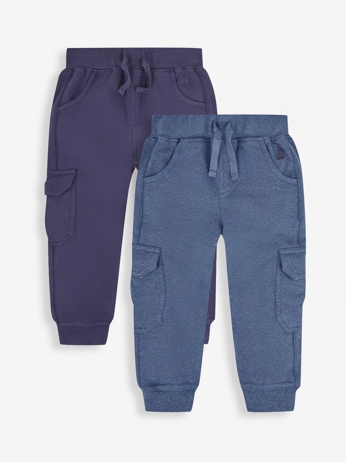 Indigo Blue & Navy Blue 2-Pack Cargo Joggers (149082) | £23 - £26
