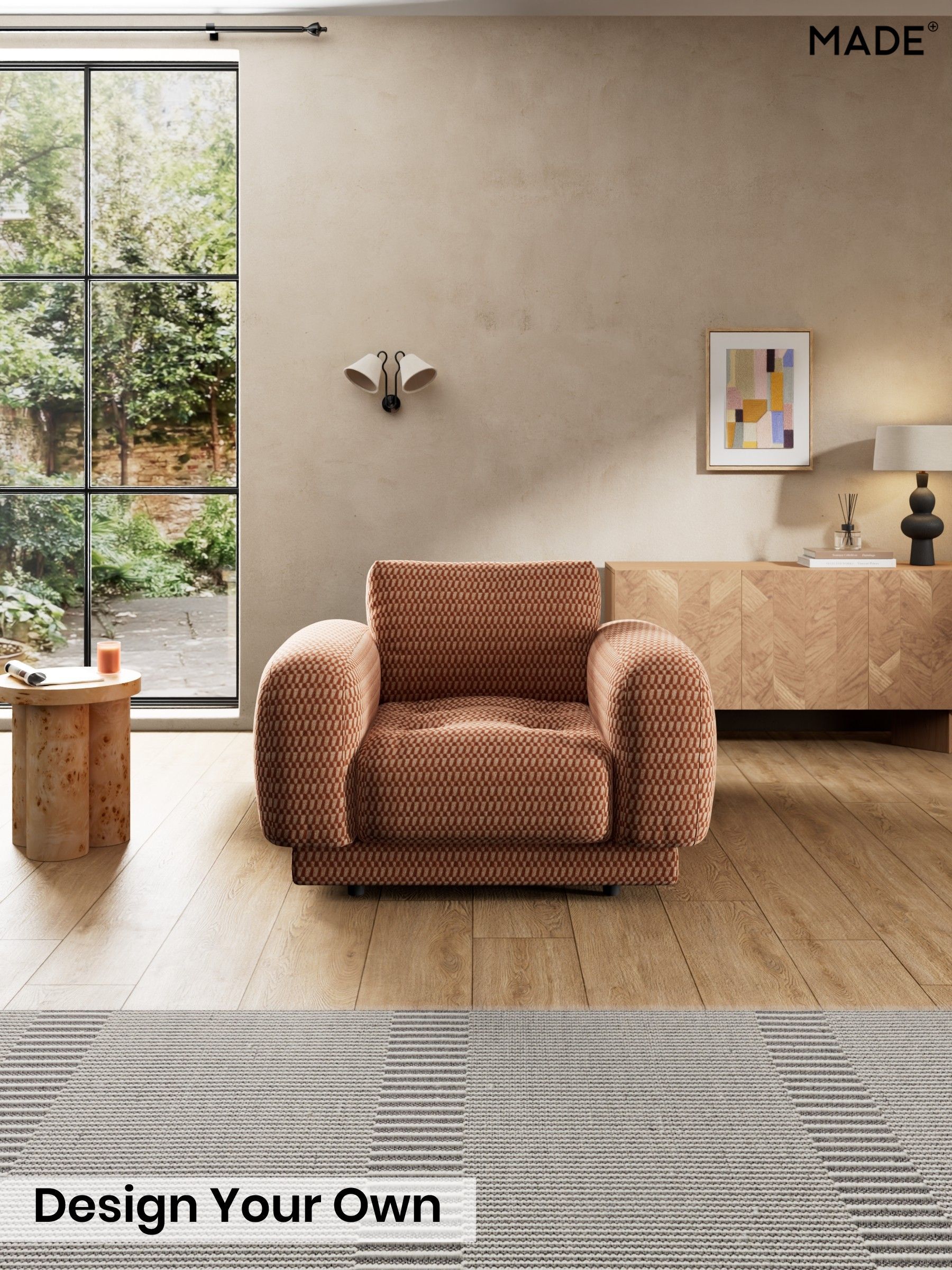 Lanzo Plush Weave/Rust Orange - Flint By Made