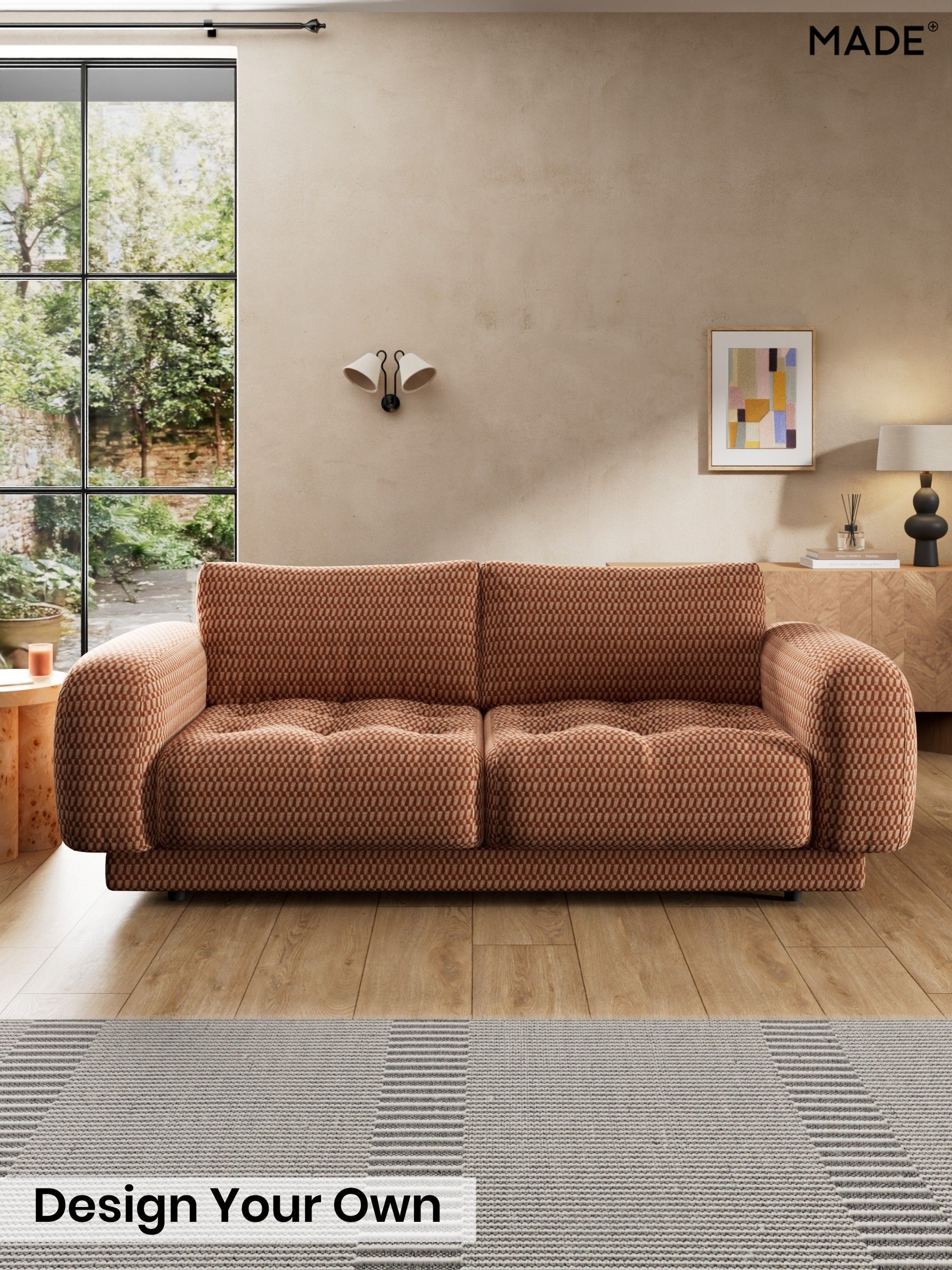 Lanzo Plush Weave/Rust Orange - Flint By Made