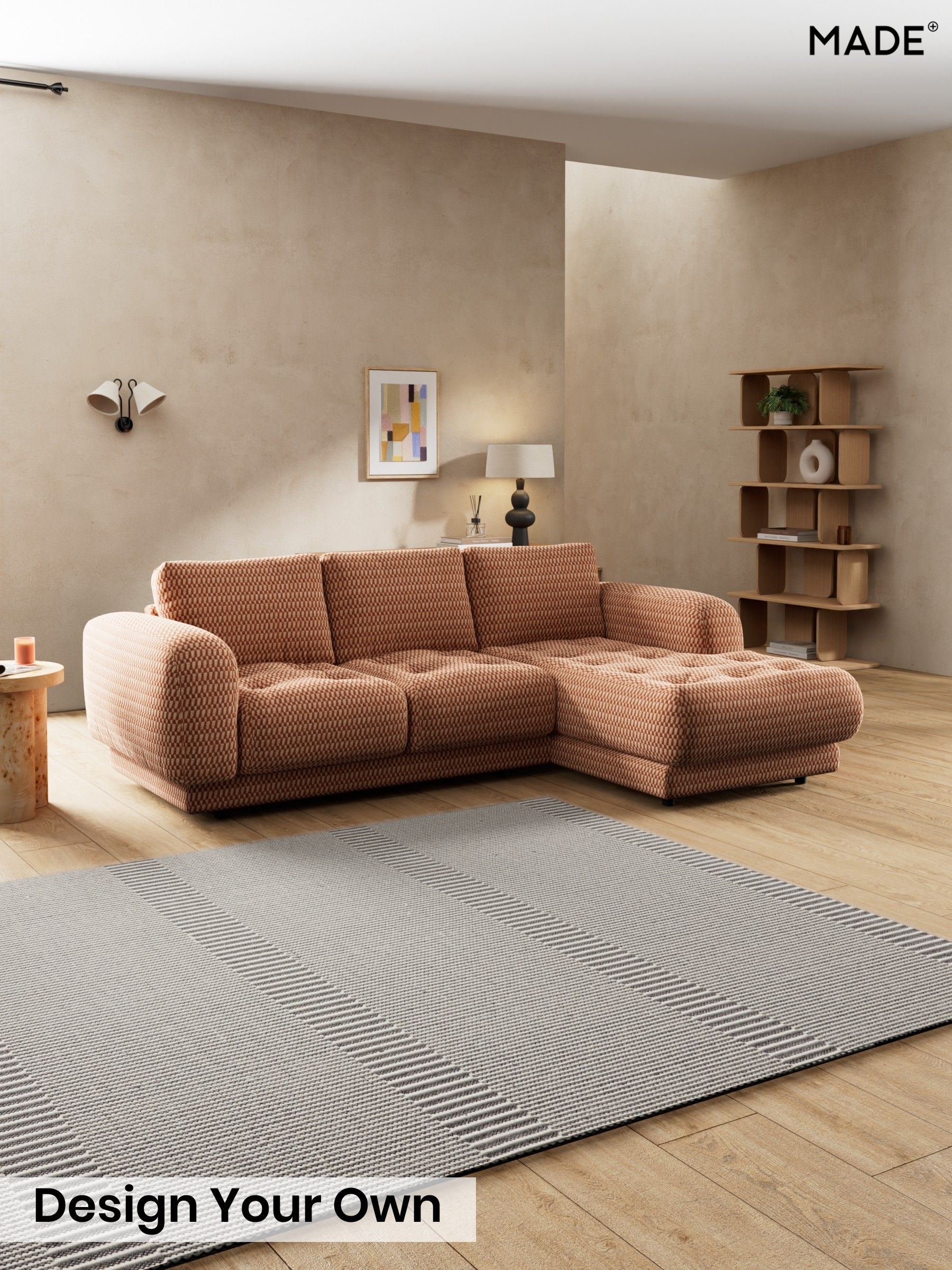 Lanzo Plush Weave/Rust Orange - Flint By Made