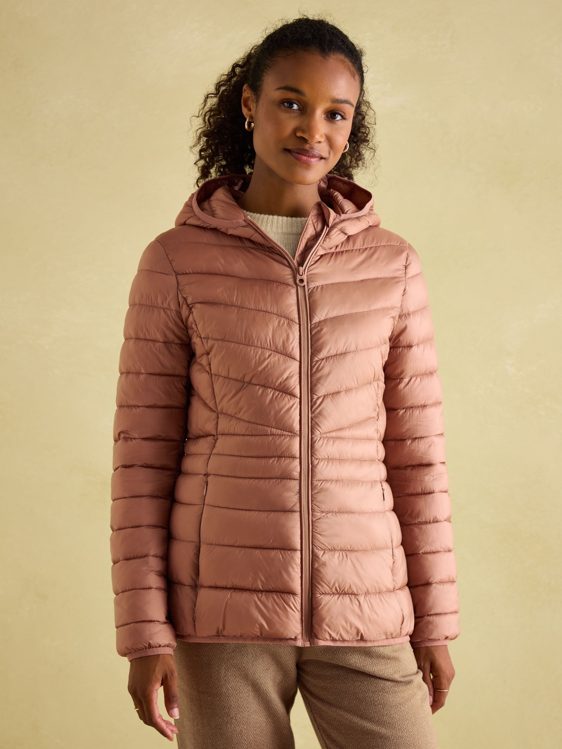 Kenley Pink Showerproof Padded Coat with Hood (152782) | £69.95