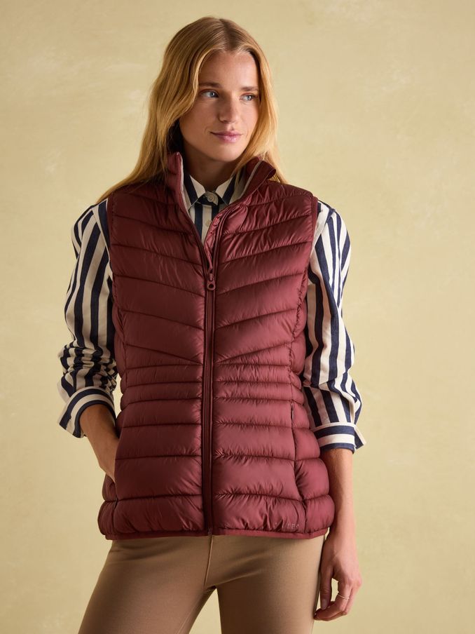Kenley Burgundy Showerproof Padded Gilet (153384) | £59.95