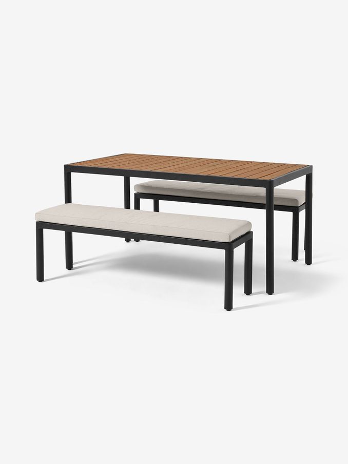 Sassari Garden Dining Bench Set in Grey (157293) | £659