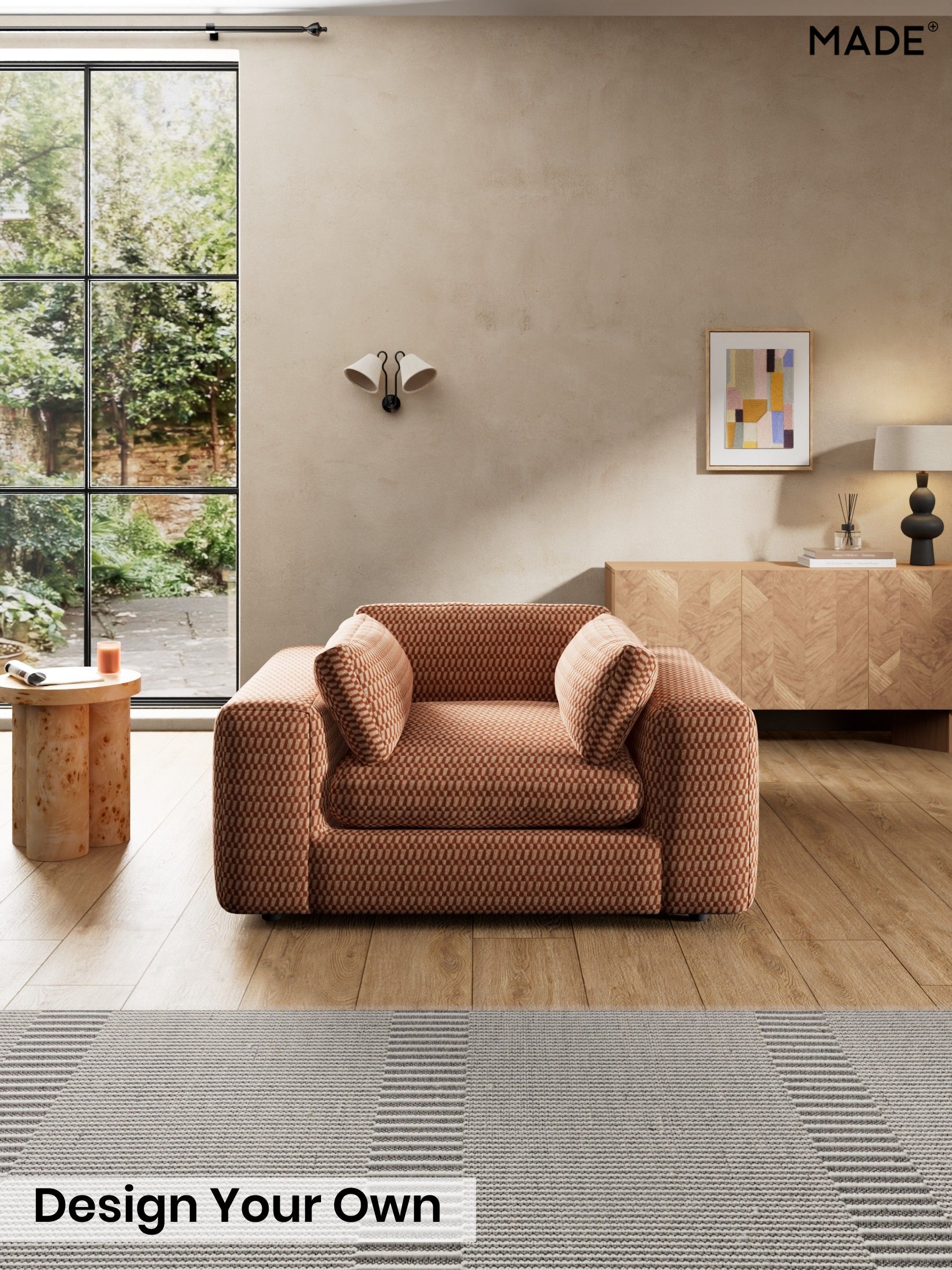 Lanzo Plush Weave/Rust Orange - Alec By Made