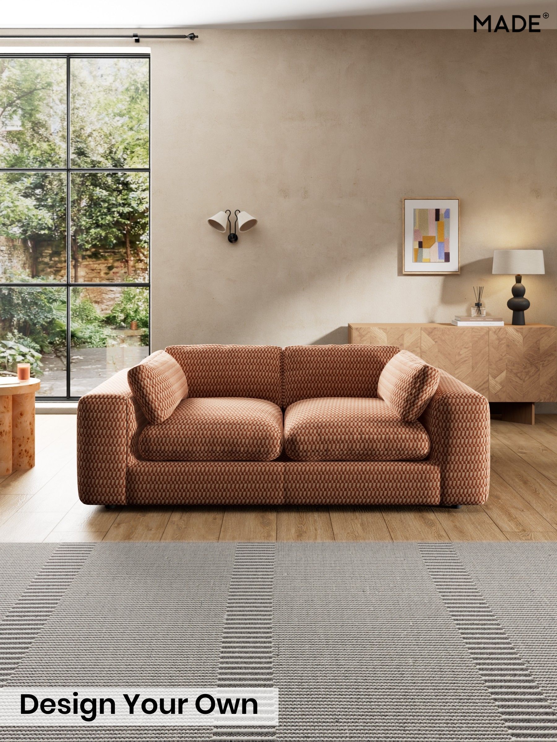 Lanzo Plush Weave/Rust Orange - Alec By Made