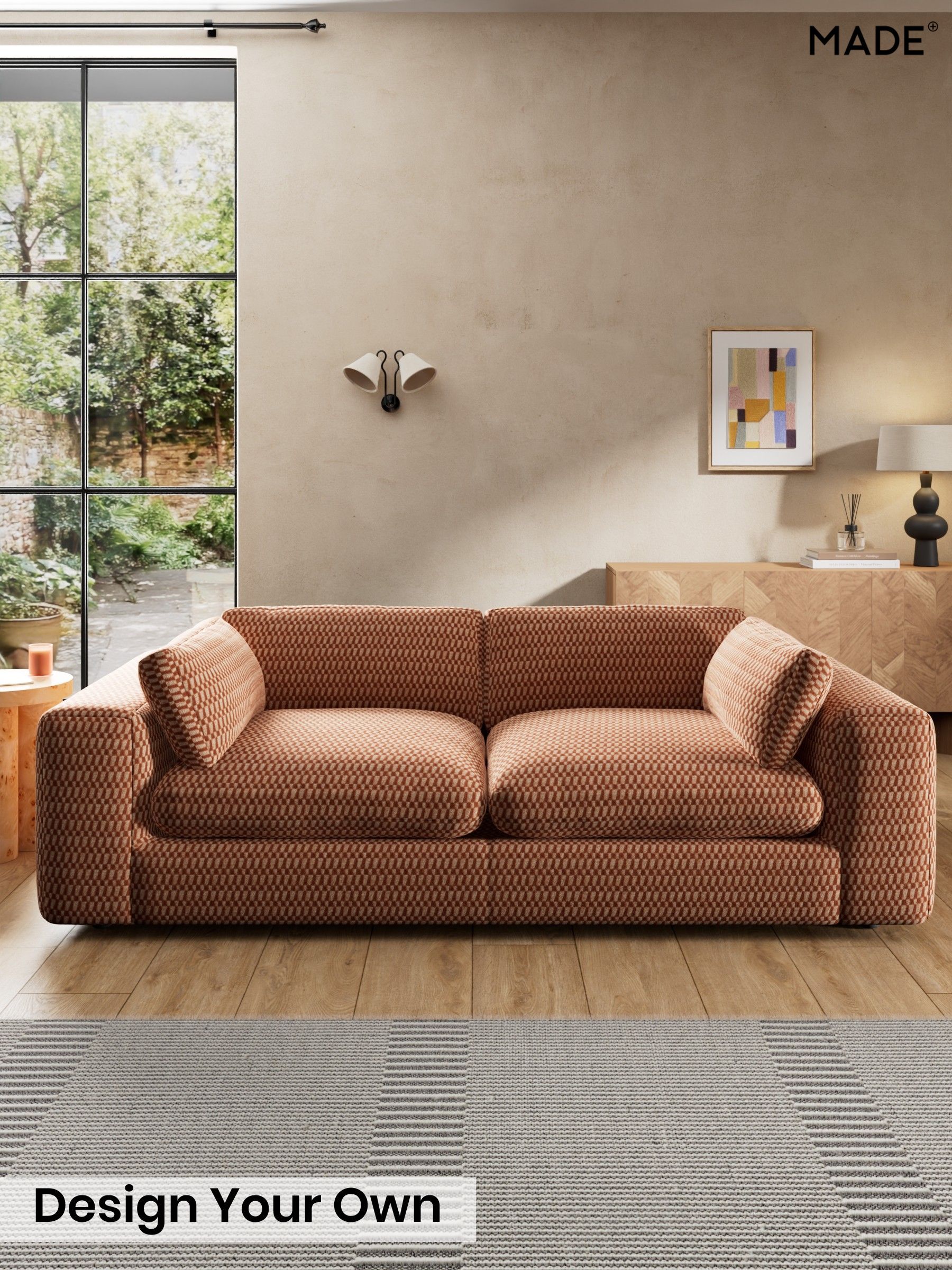 Lanzo Plush Weave/Rust Orange - Alec By Made