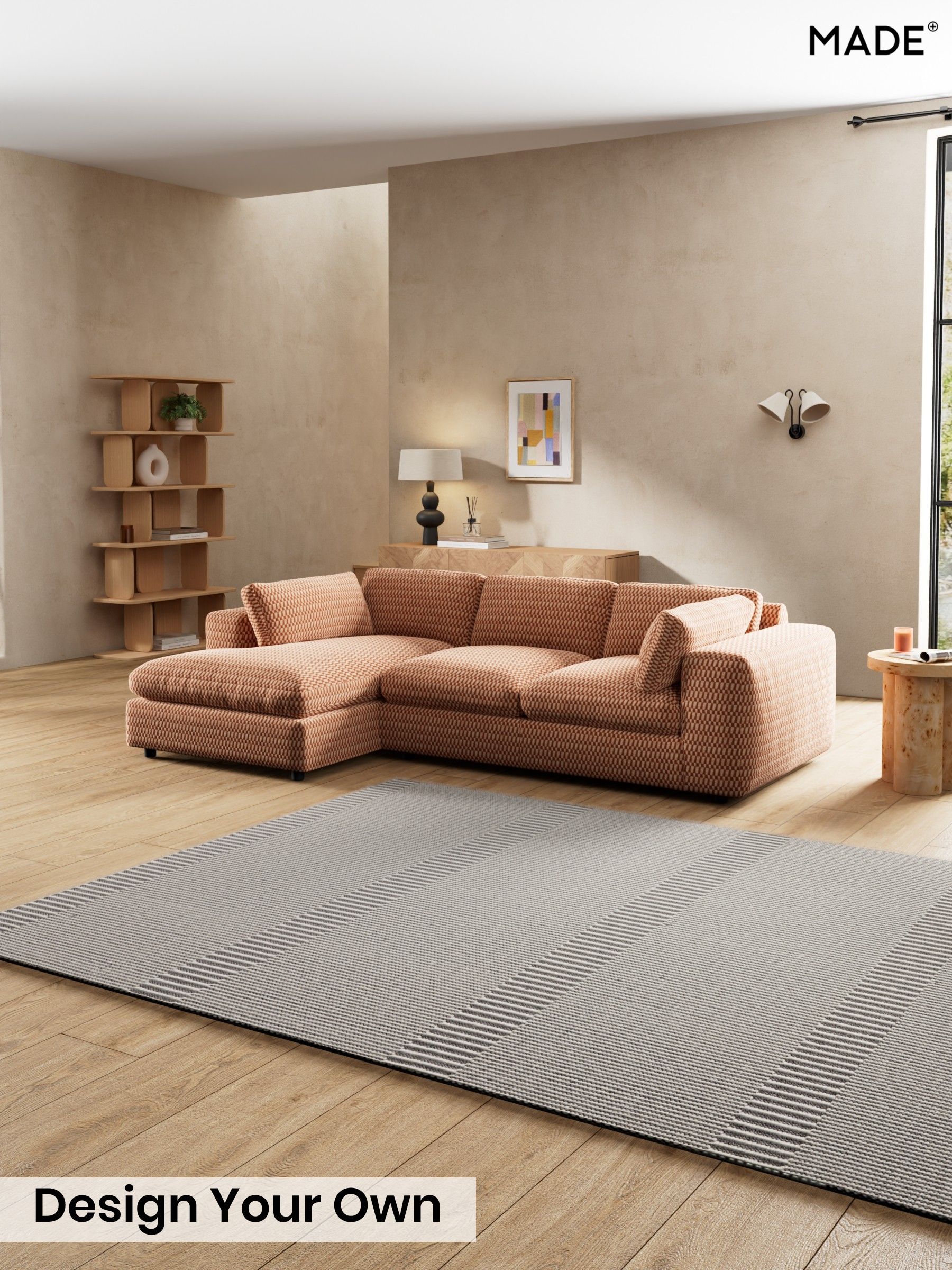 Lanzo Plush Weave/Rust Orange - Alec By Made