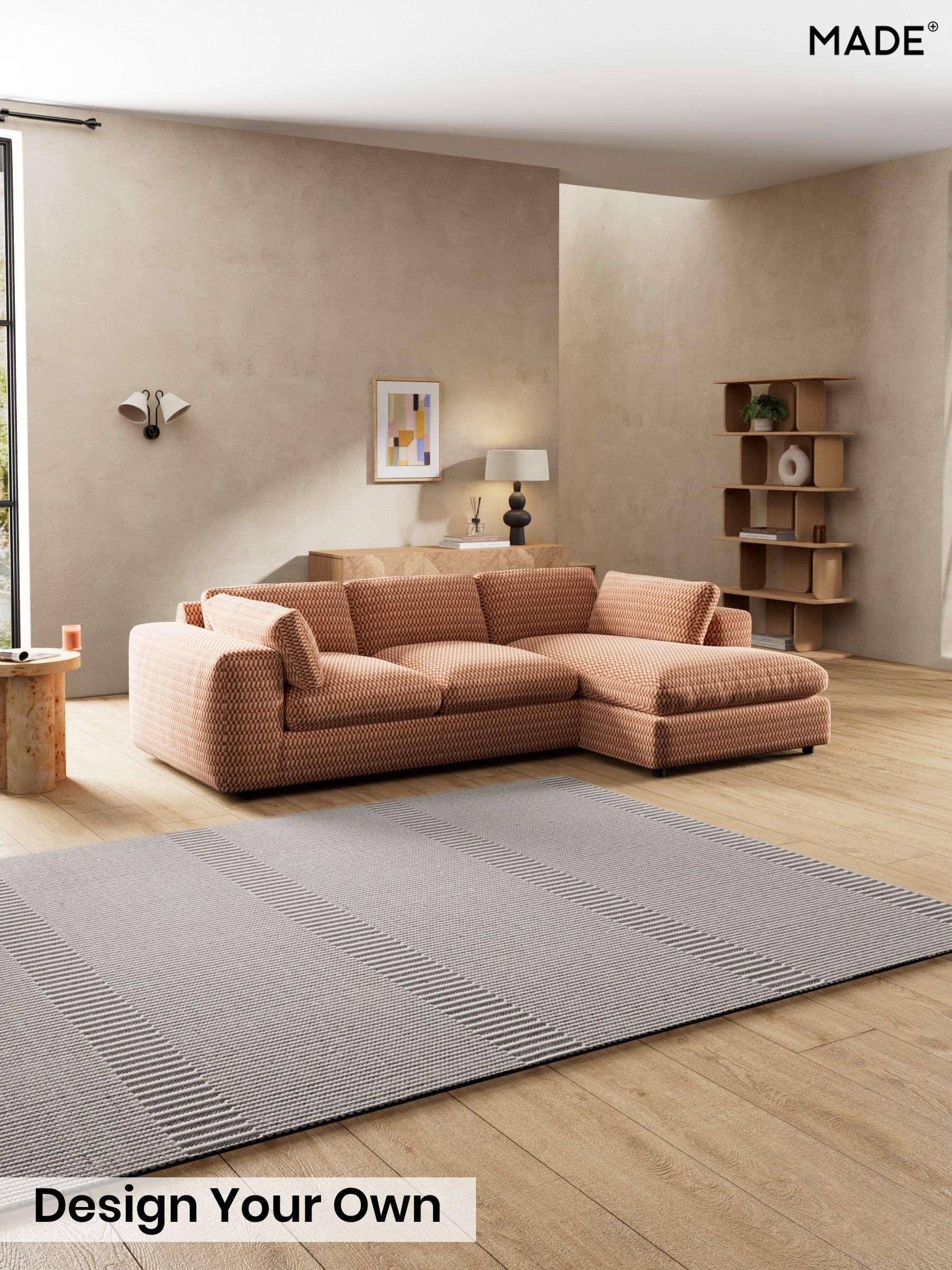 Lanzo Plush Weave/Rust Orange - Alec By Made