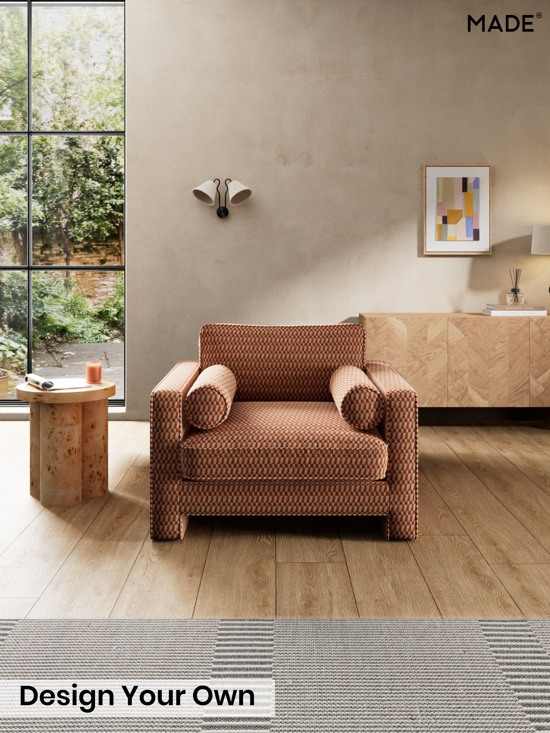 Lanzo Plush Weave/Rust Orange - Holloway By Made
