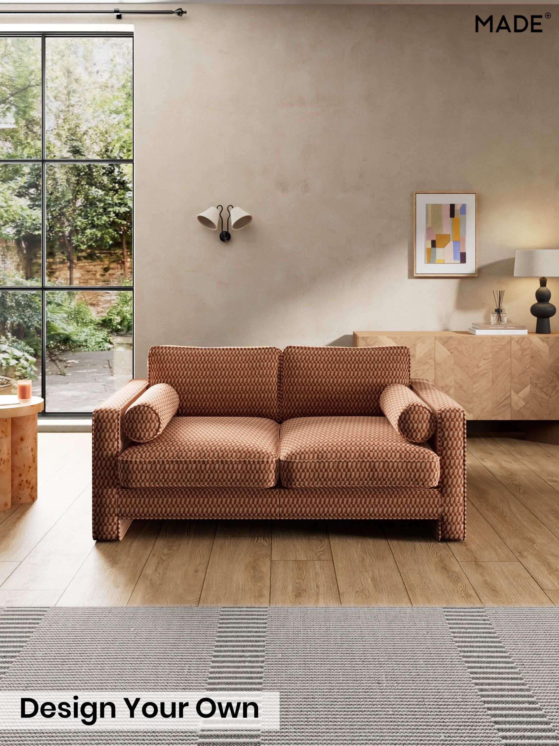 Lanzo Plush Weave/Rust Orange - Holloway By Made