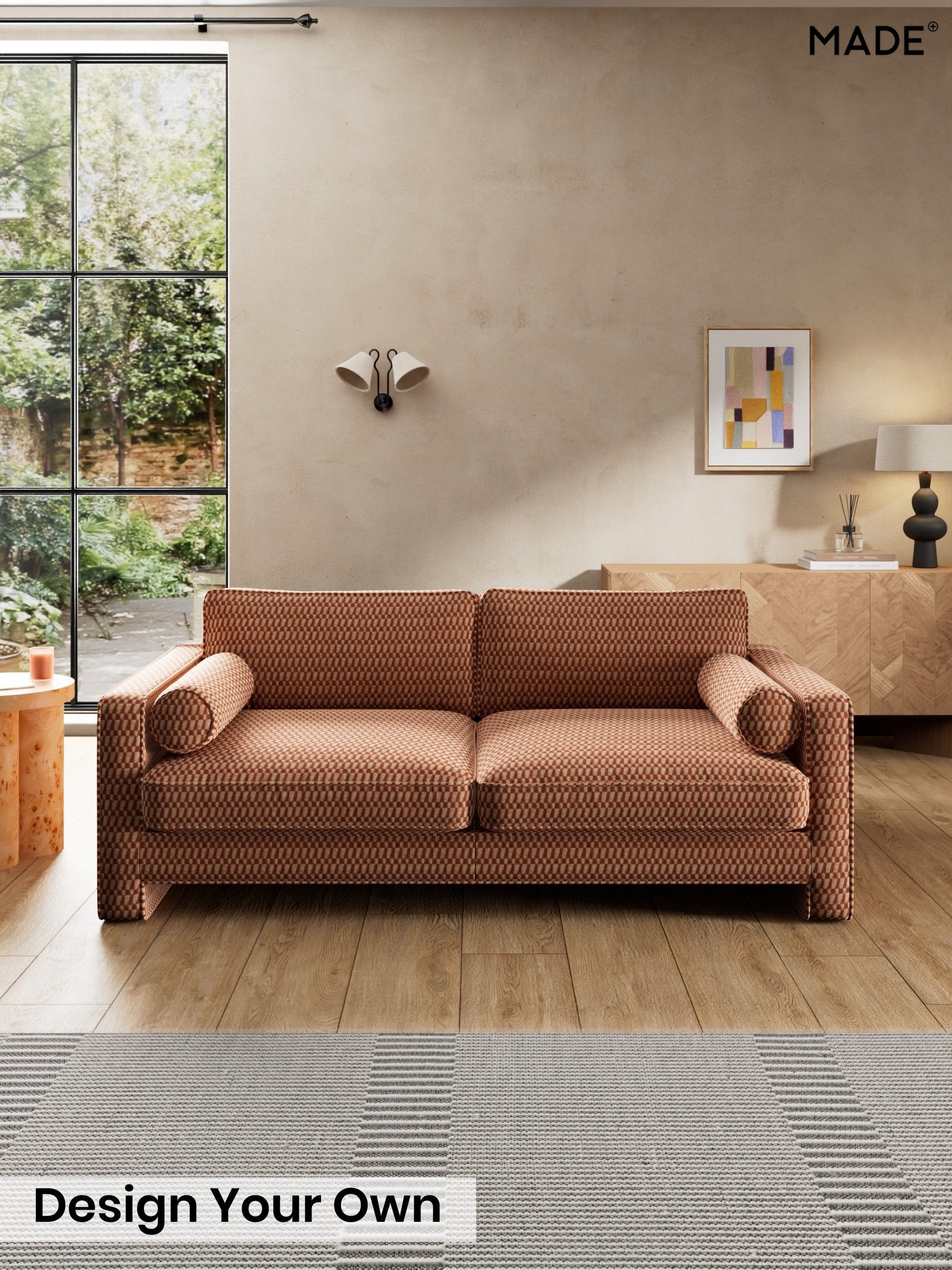 Lanzo Plush Weave/Rust Orange - Holloway By Made