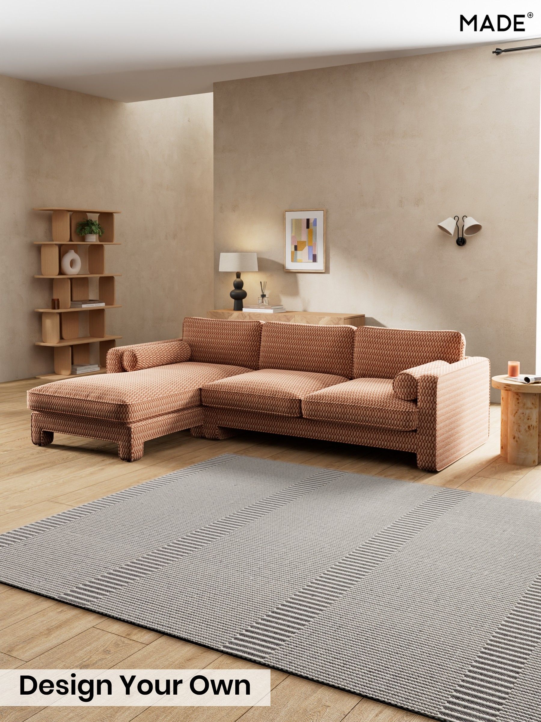 Lanzo Plush Weave/Rust Orange - Holloway By Made