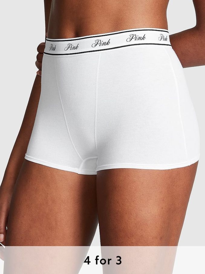 Optic White High Waist Cotton Logo Knickers (162525) | £9