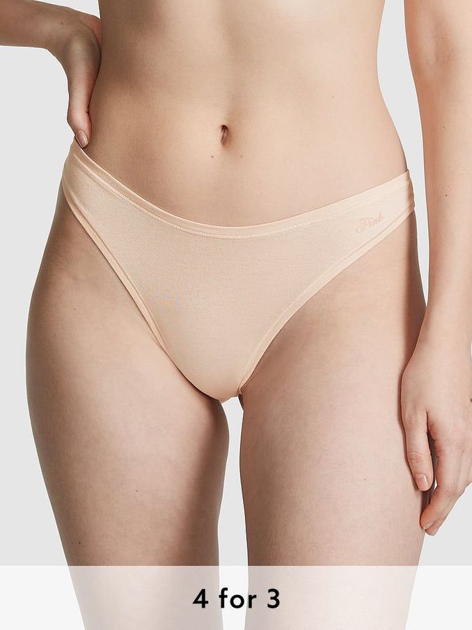 Marzipan Nude Thong Cotton Knickers (162663) | £9