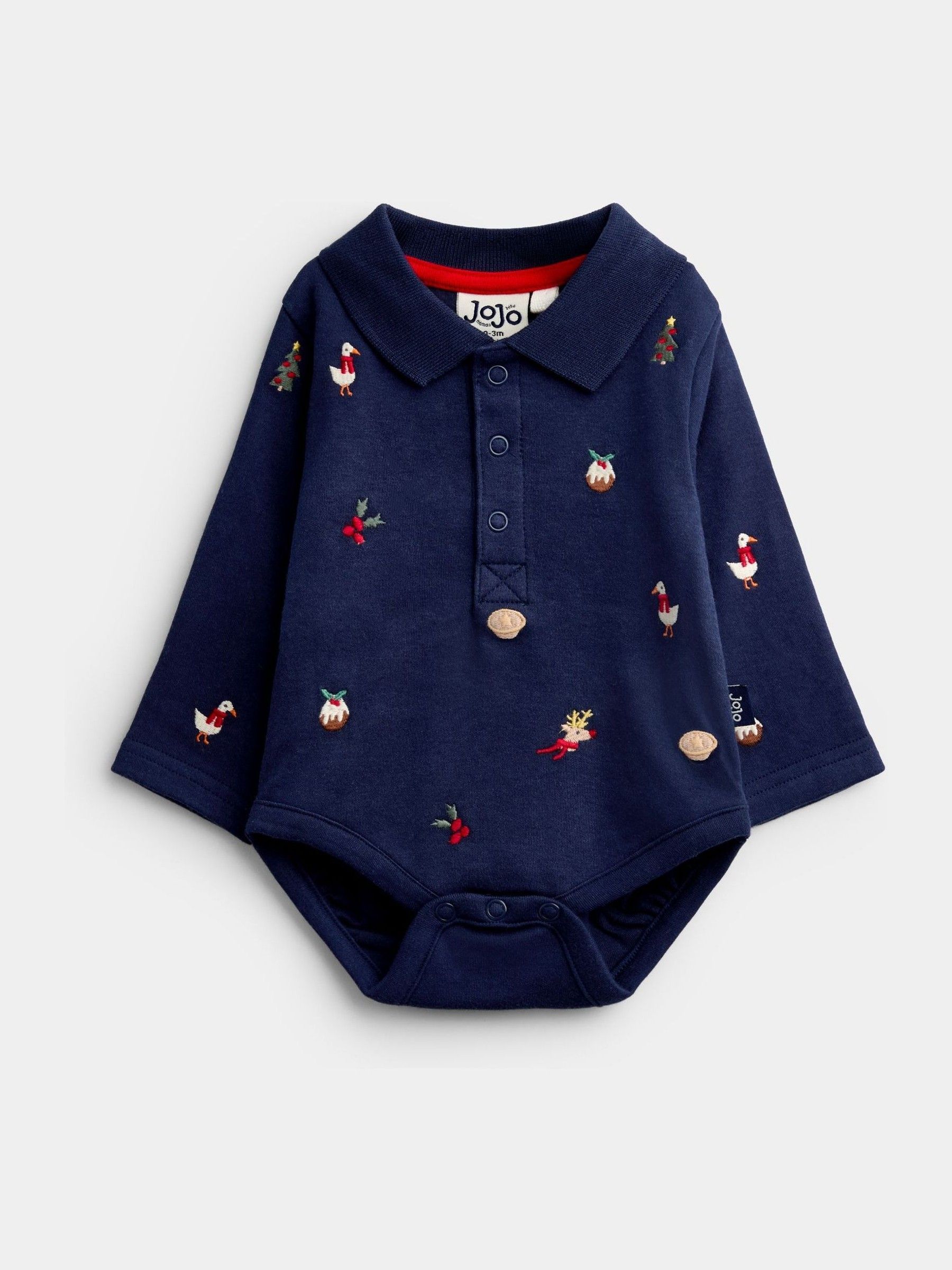 Navy Blue - Christmas Embroidered Body