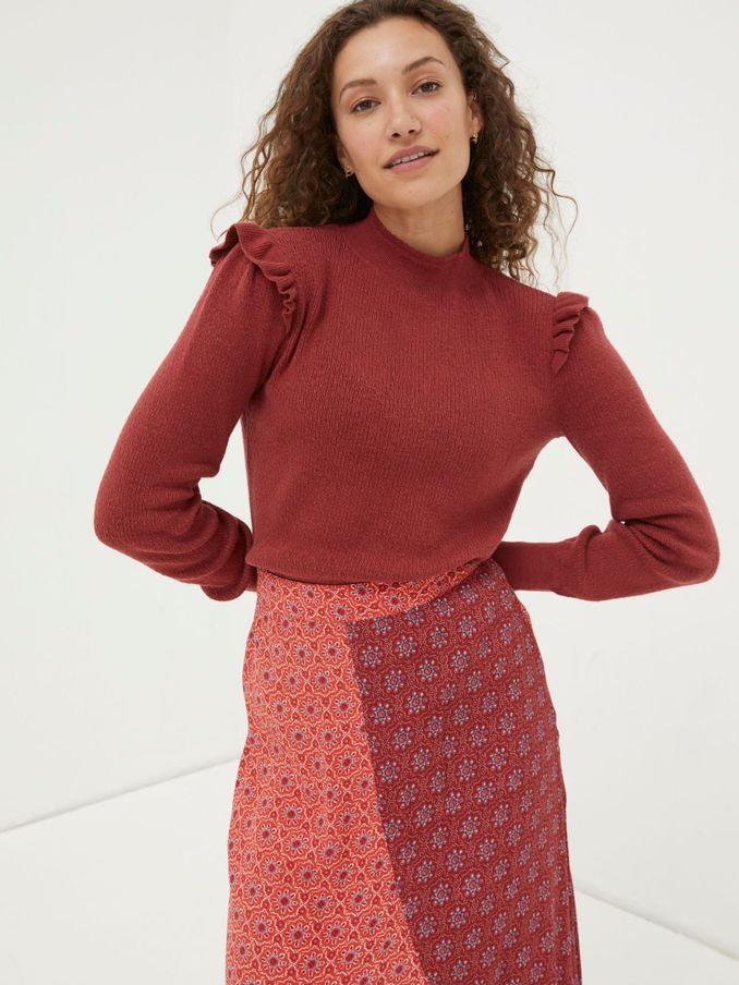 Red Fiona Frill Jumper (164617) | £18
