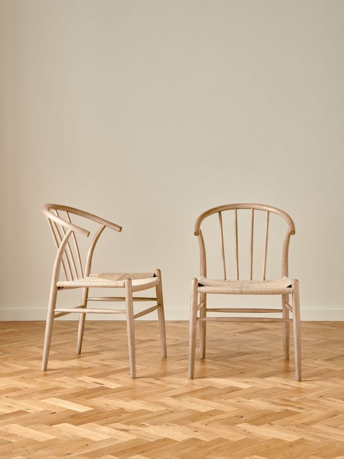 Jasper Conran London Set of 2 Oak Bray Dining Chairs (167247) | £399