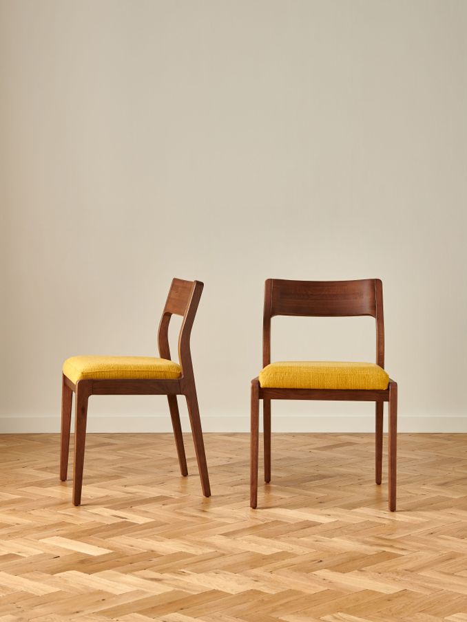 Jasper Conran London Set of 2 Ochre Yellow Belgrave Dining Chairs (167327) | £550