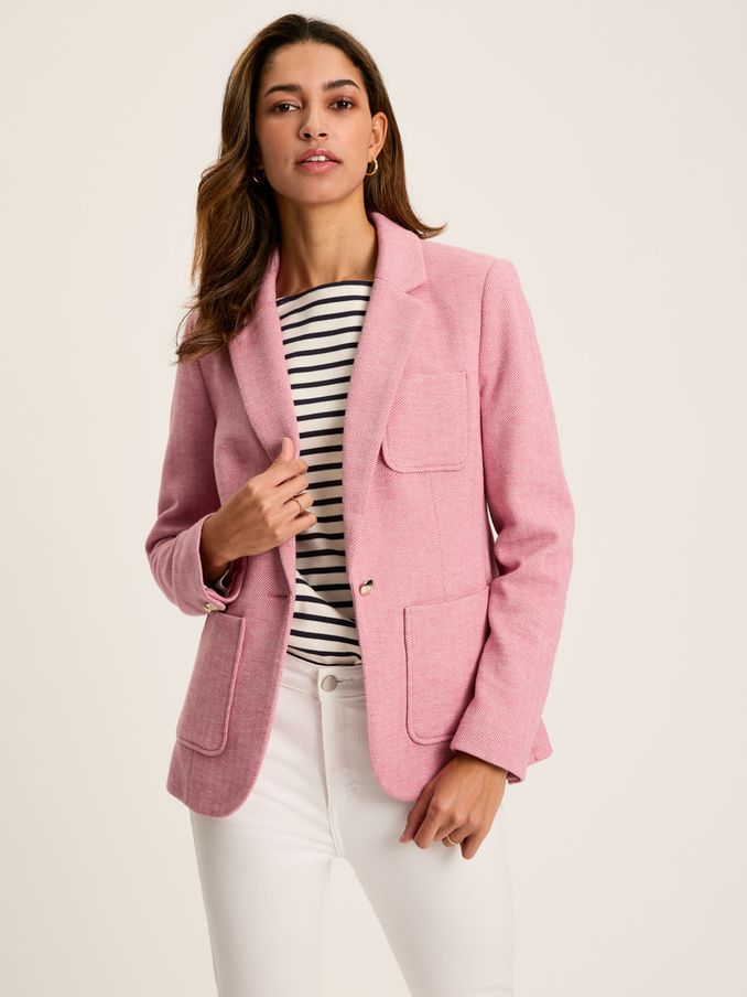 Albury Pink Cotton Blazer (172491) | £86